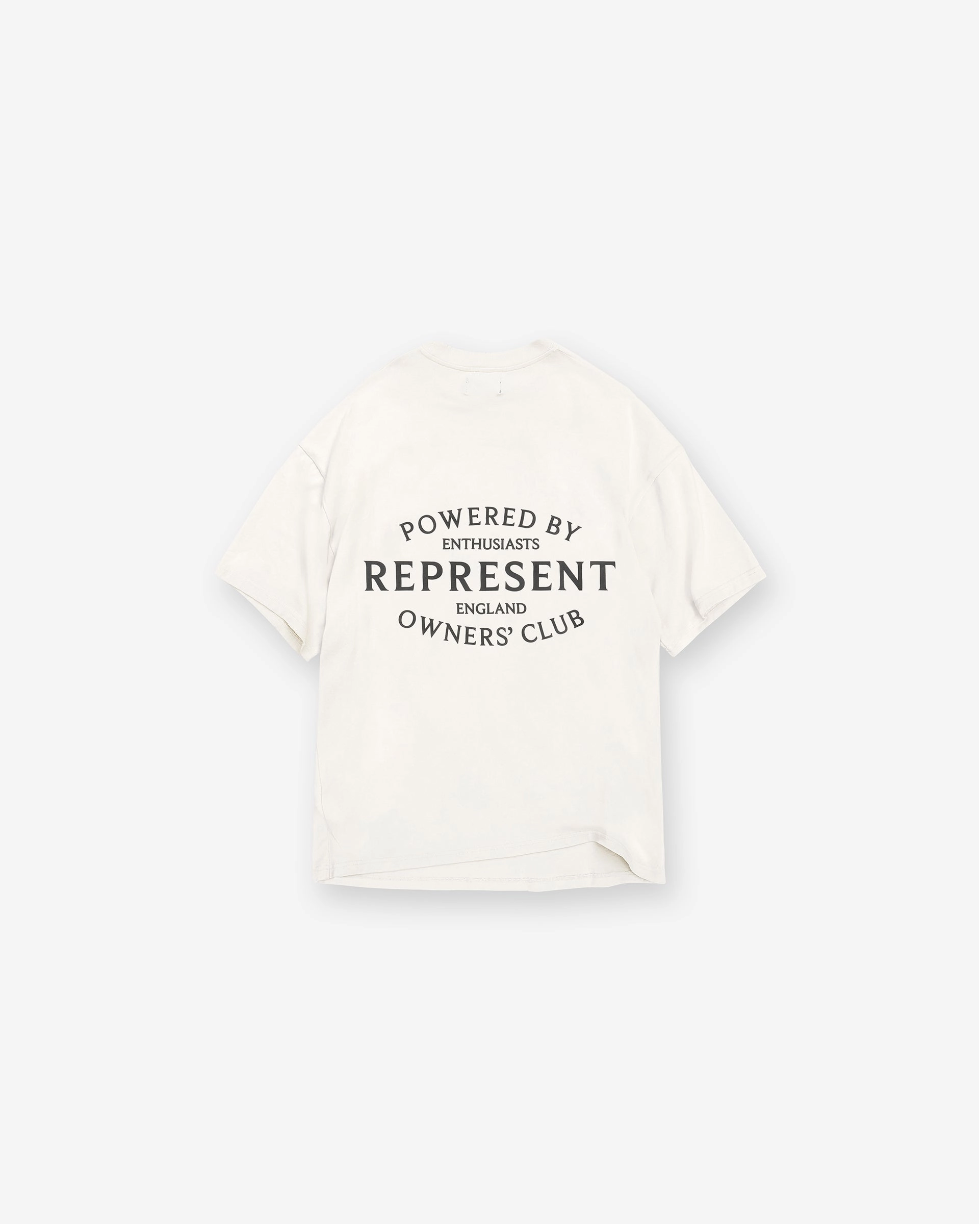 Represent Owners Club Stamp T-Shirt - Flat White Travel Essential