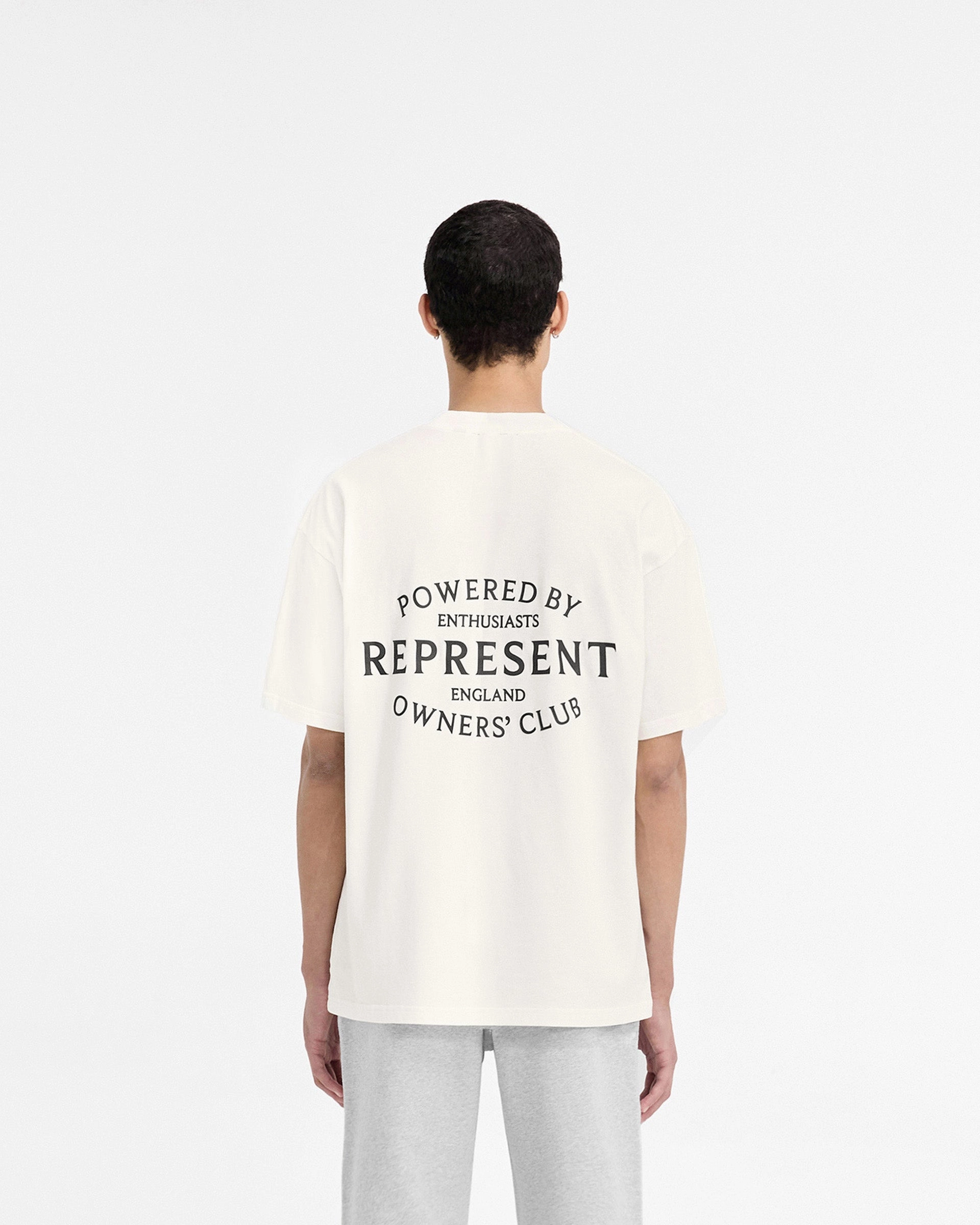Smart Fit Represent Owners Club Stamp T-Shirt - Flat White