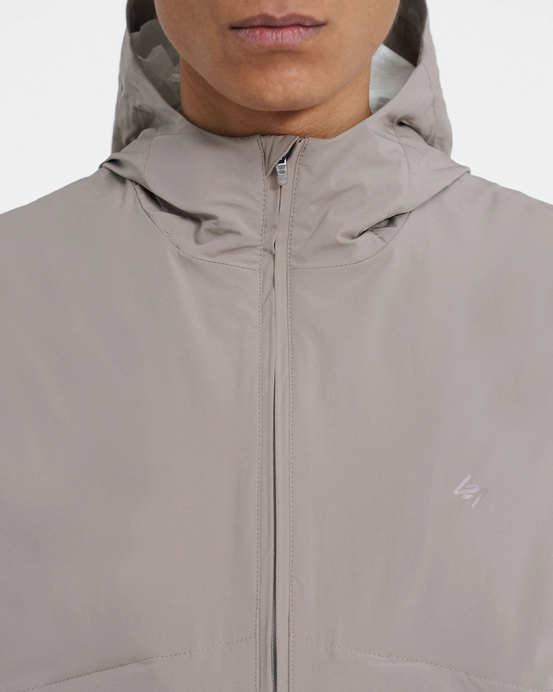 247 Hooded Training Jacket - Cinder AbrasionResistantEdging