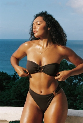 Seamless construction Modern-Silhouette Acapulco Top - Espresso