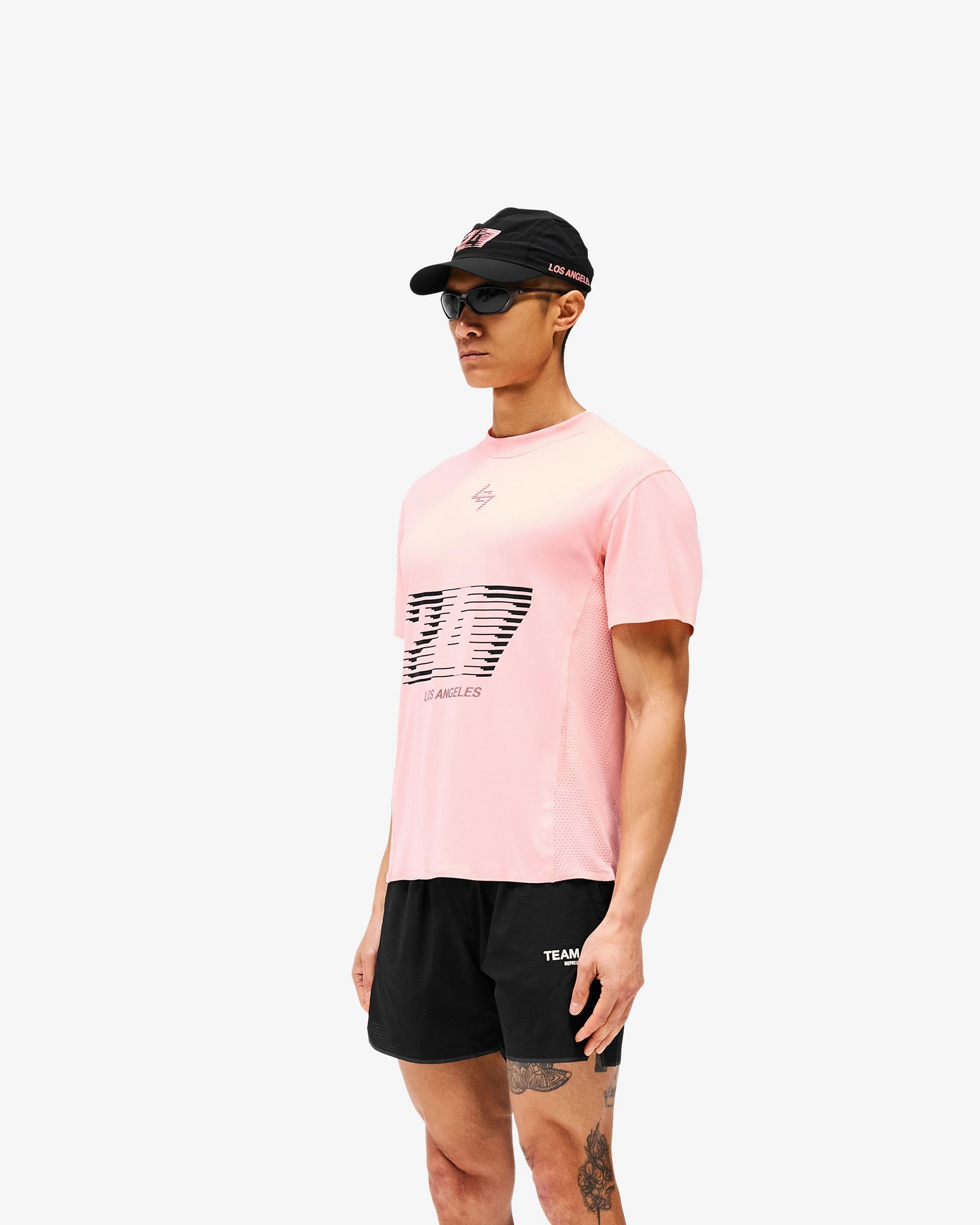 247 Los Angeles T-Shirt - Pink Relaxed Fit Soft and Stretchy