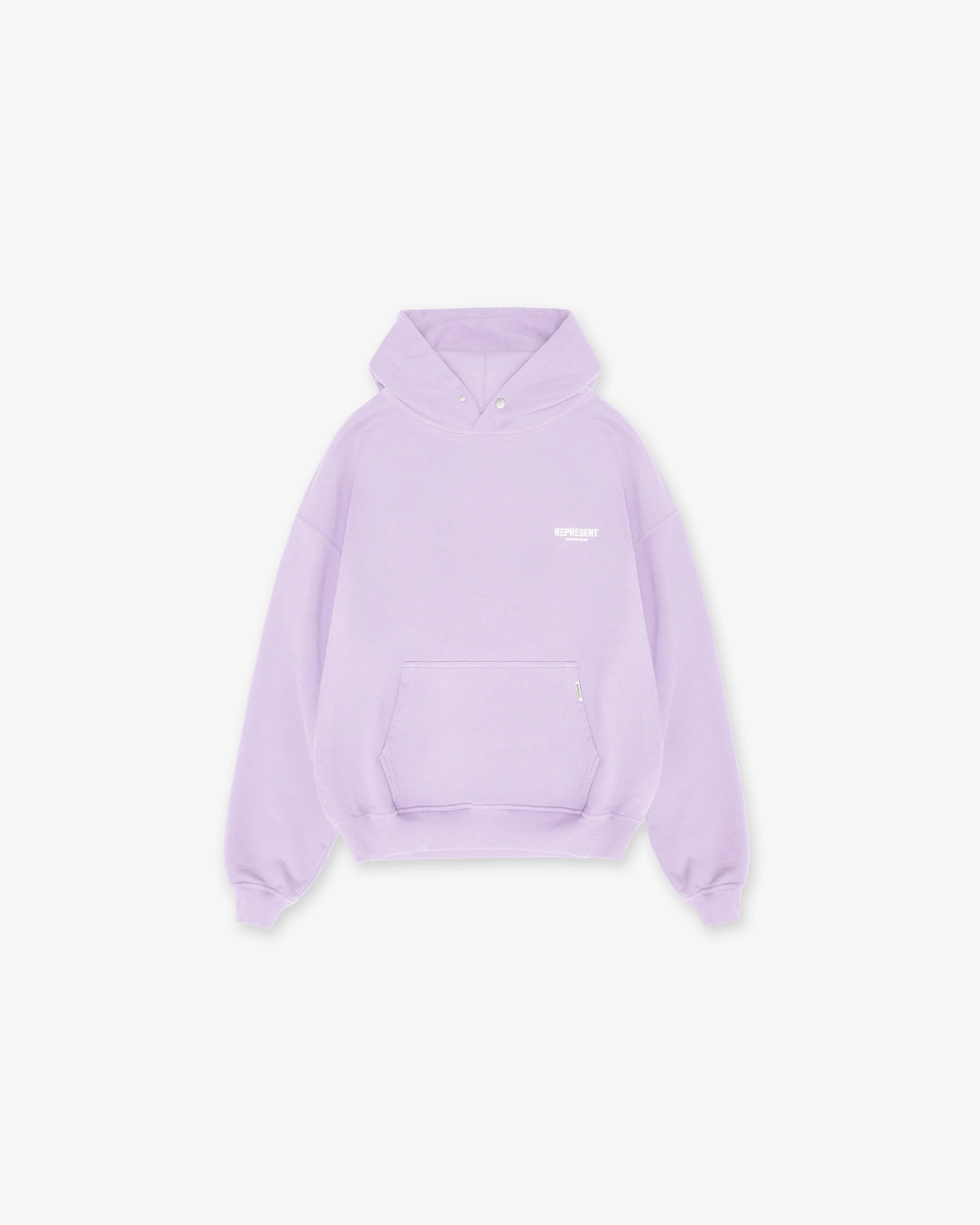 Represent Owners Club Hoodie - Pastel Lilac Alpaca like Cropped Style