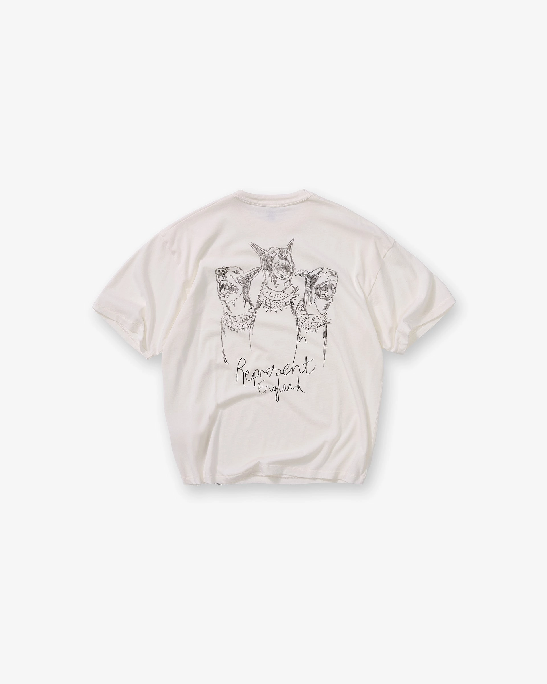 All Day Wear Hand Drawn Thoroughbred T-Shirt - Flat White