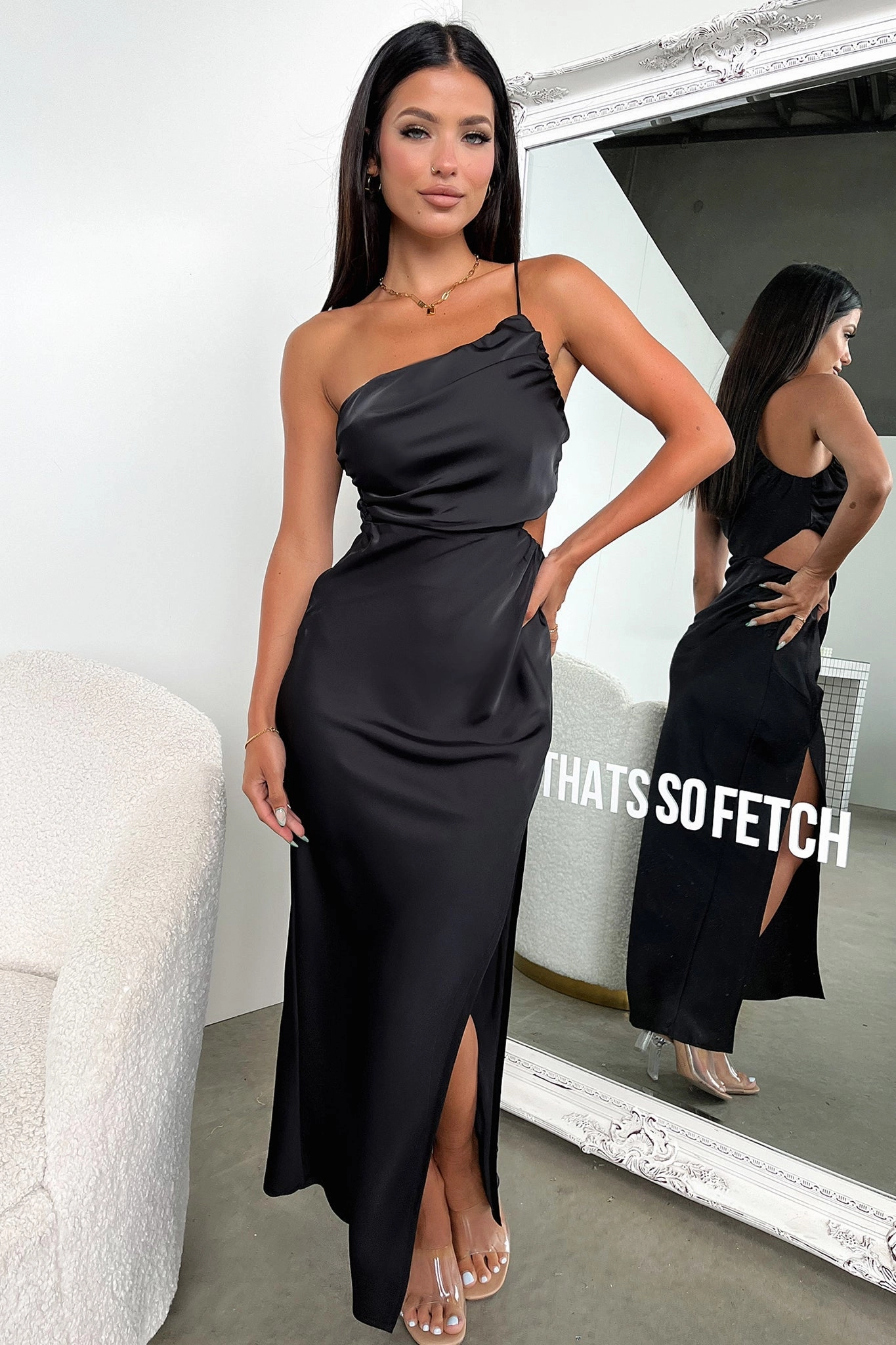 Antonella Maxi Dress - Black Relaxed Vibe Flowy-Shape