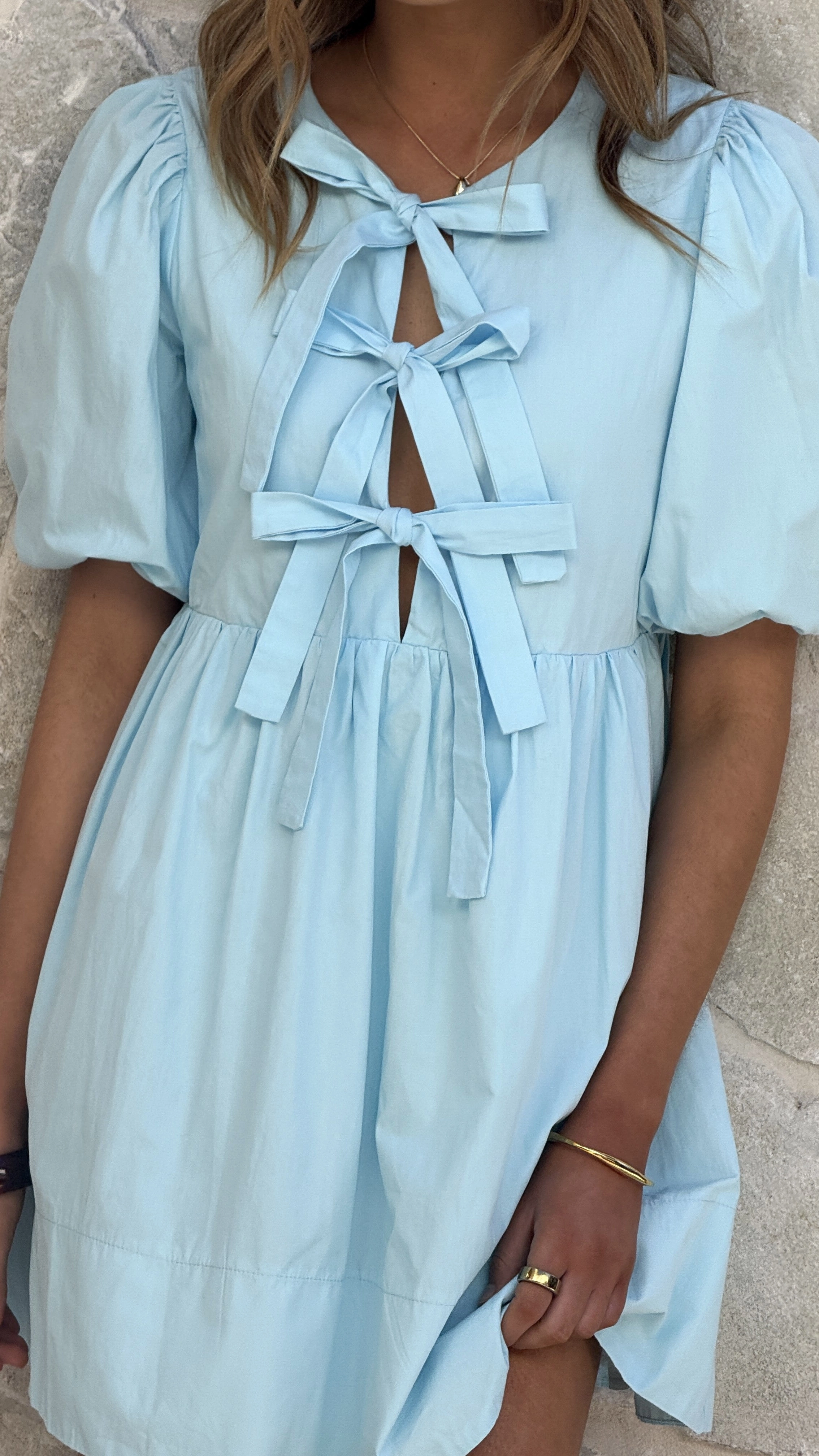 Daily Silhouette ReinforcedHem Arana Mini Dress - Blue