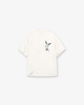 Flexible Neckband Archangel Initial T-Shirt - Salt
