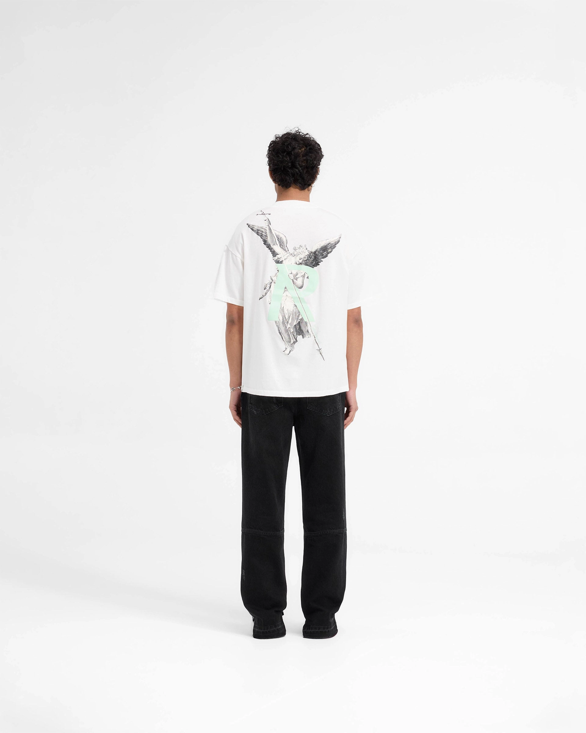 Archangel Initial T-Shirt - Salt Cozy Wear Design Adjustable Hem