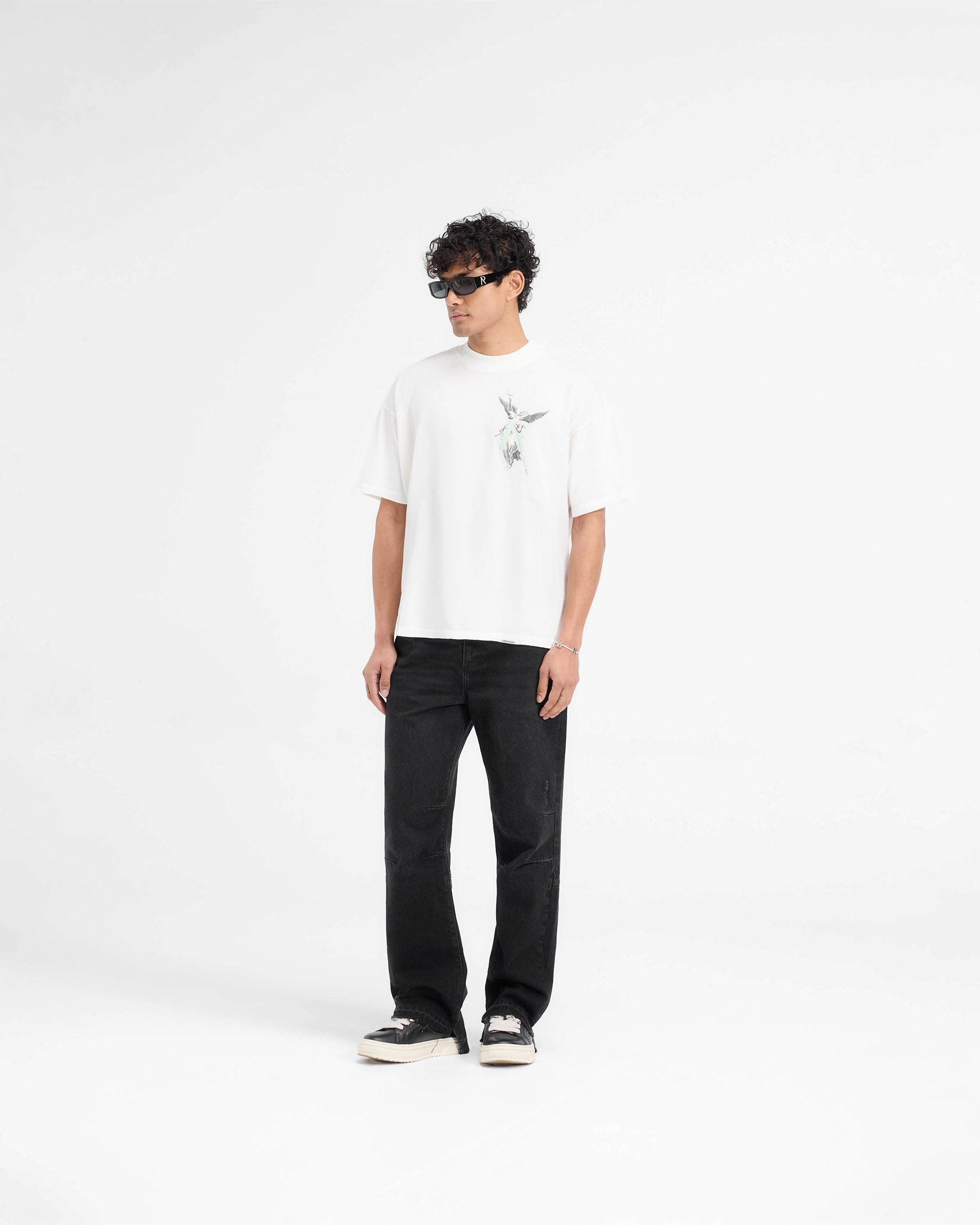 Roomy Design Archangel Initial T-Shirt - Salt
