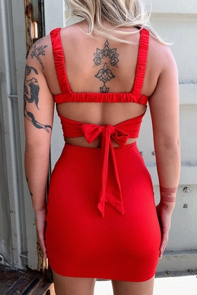 Archie Dress - Red Smart Layers Contemporary Vibe