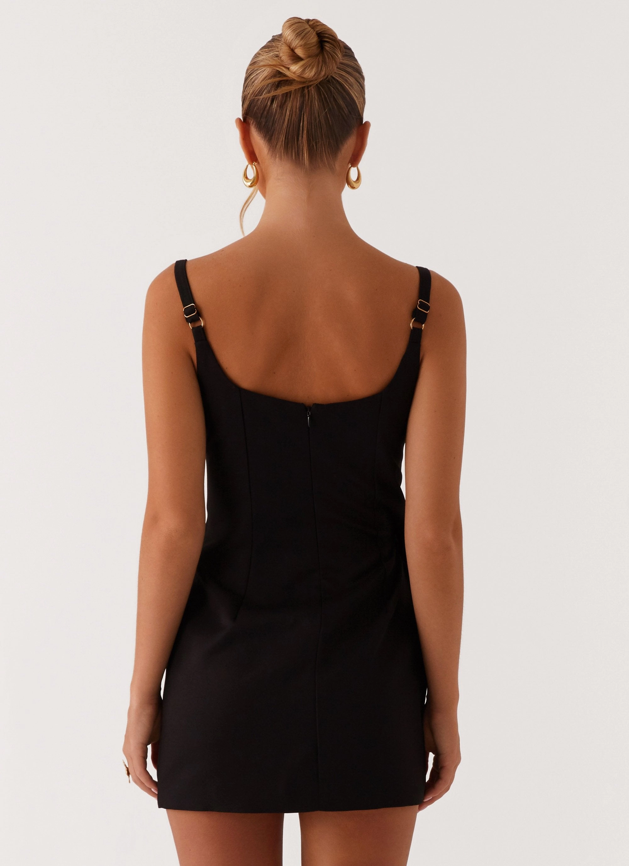 Aretha Mini Dress - Black Cozy Vibes All-day Comfort