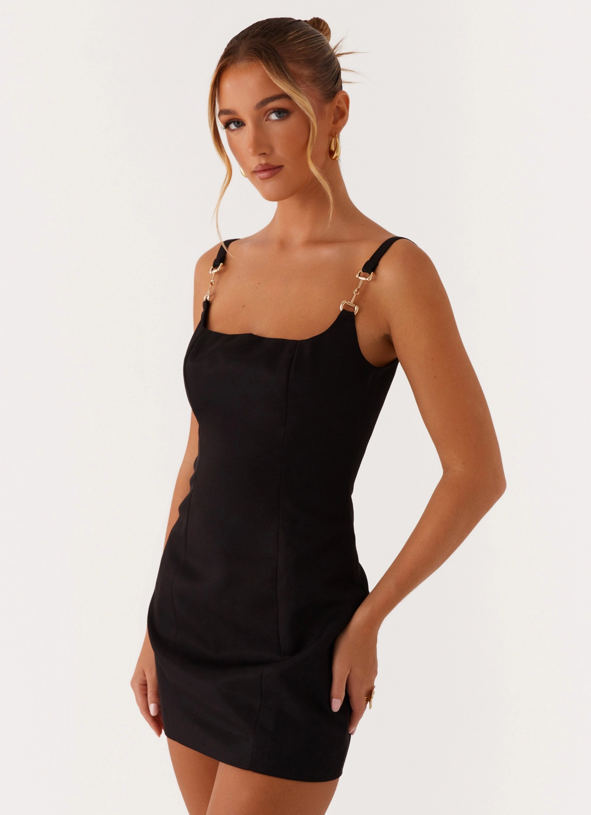 Aretha Mini Dress - Black foldable Chic Fit