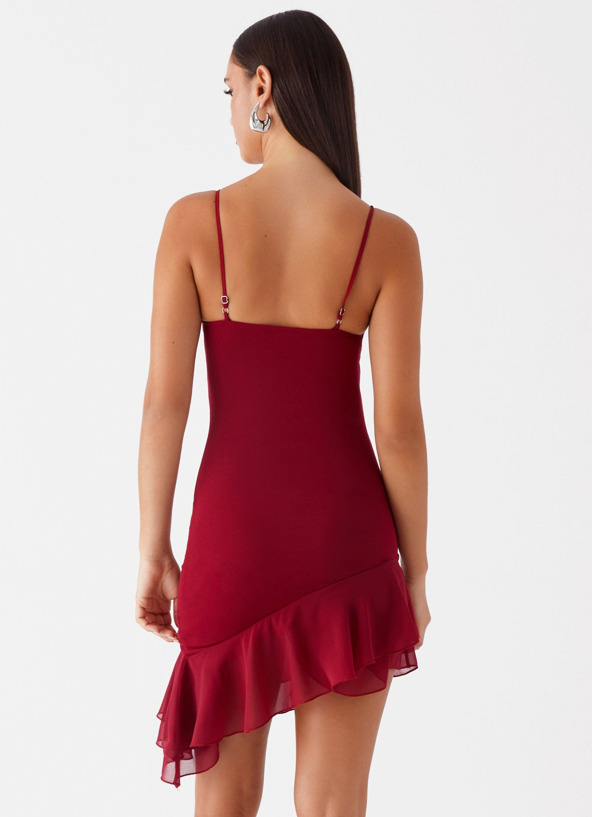 Spring-Season animal-print Mallory Mini Dress - Cherry Red