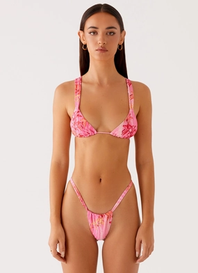 Ultraviolet Barrier Seamless Technology Arnie Bikini Top - Tropical Pink Print