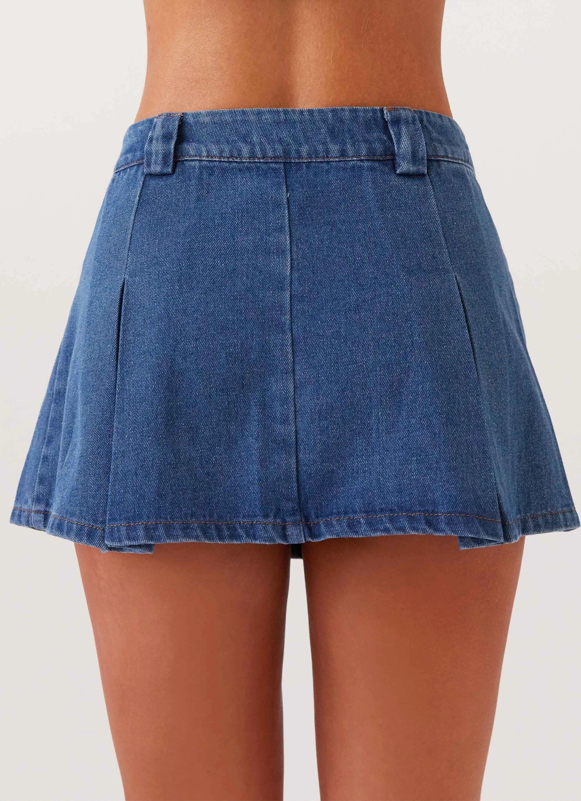 gentle style Ashlyn Denim Mini Skirt - Indigo