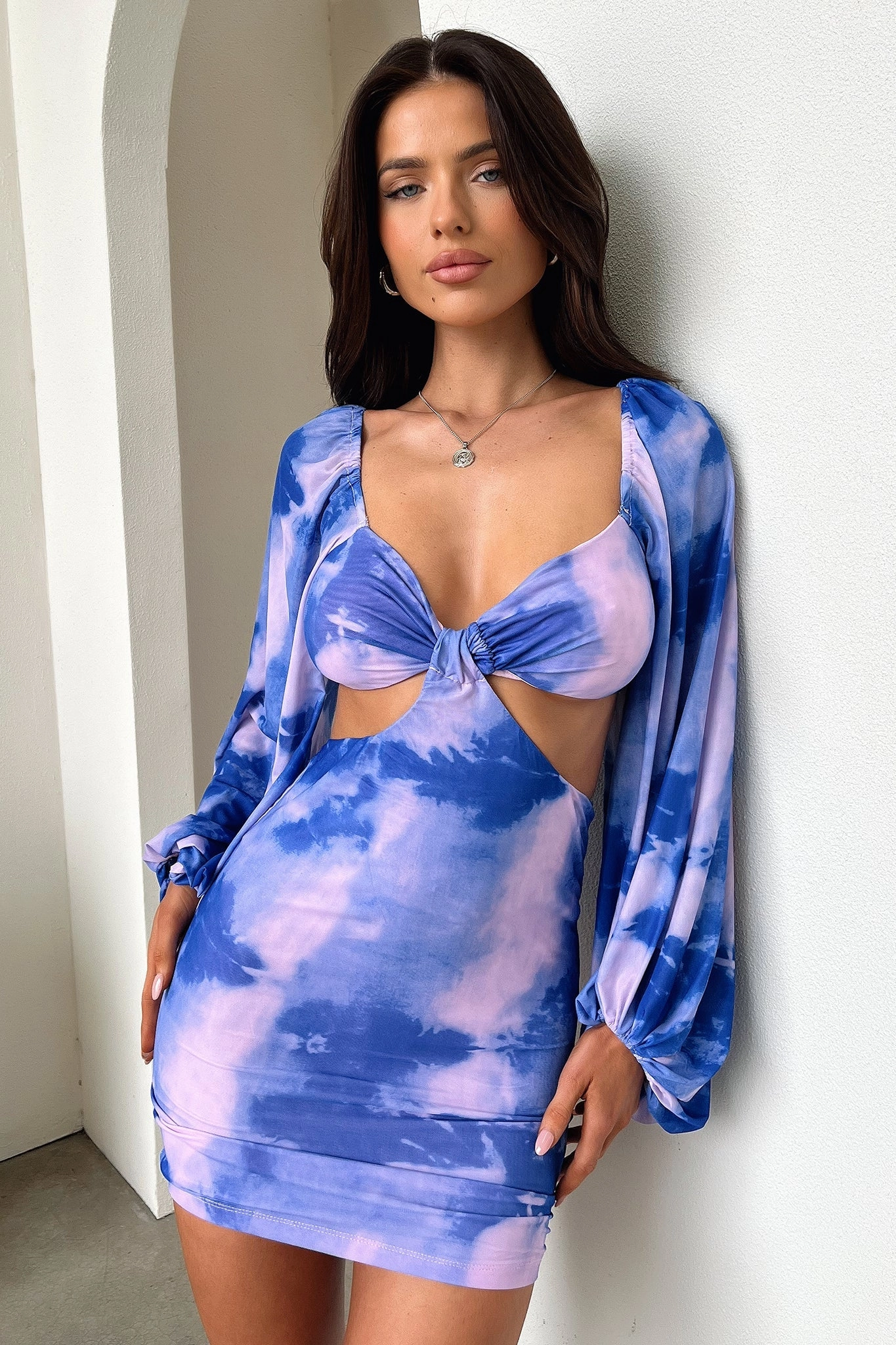 Ashna Dress - Blue/Purple Polished Layer Fitted Design