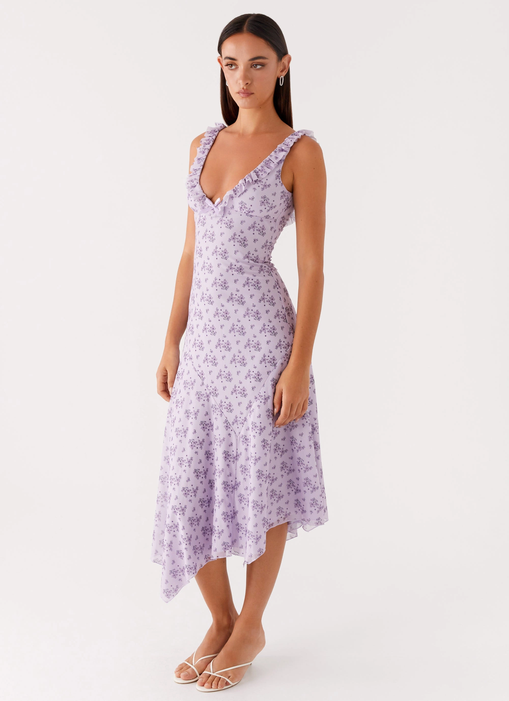 Asteri Midi Dress - Lavender Meadow WideCollarDesign