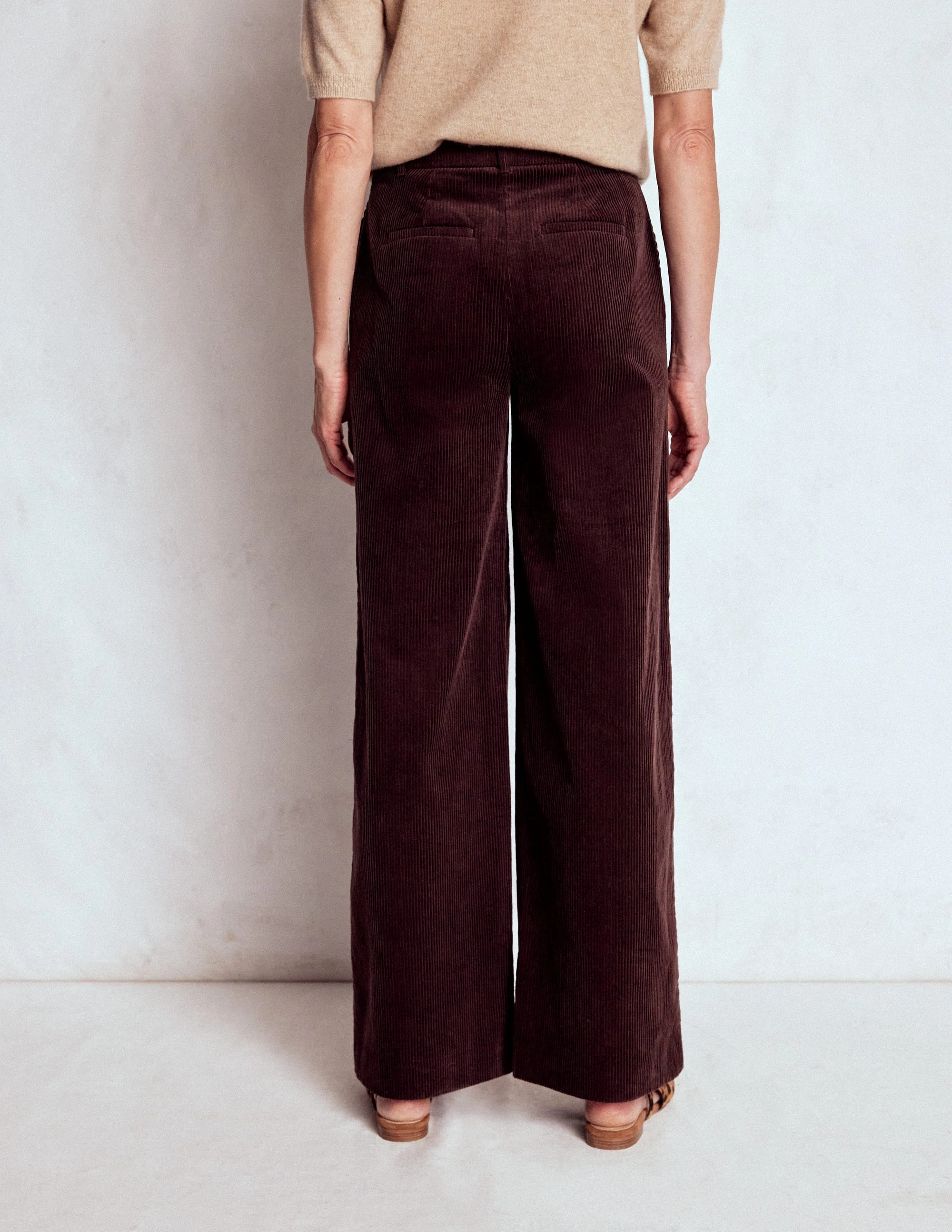 Relaxed Comfort Look All-Purpose Comfort Belgravia Cord Trousers-Deep Aubergine