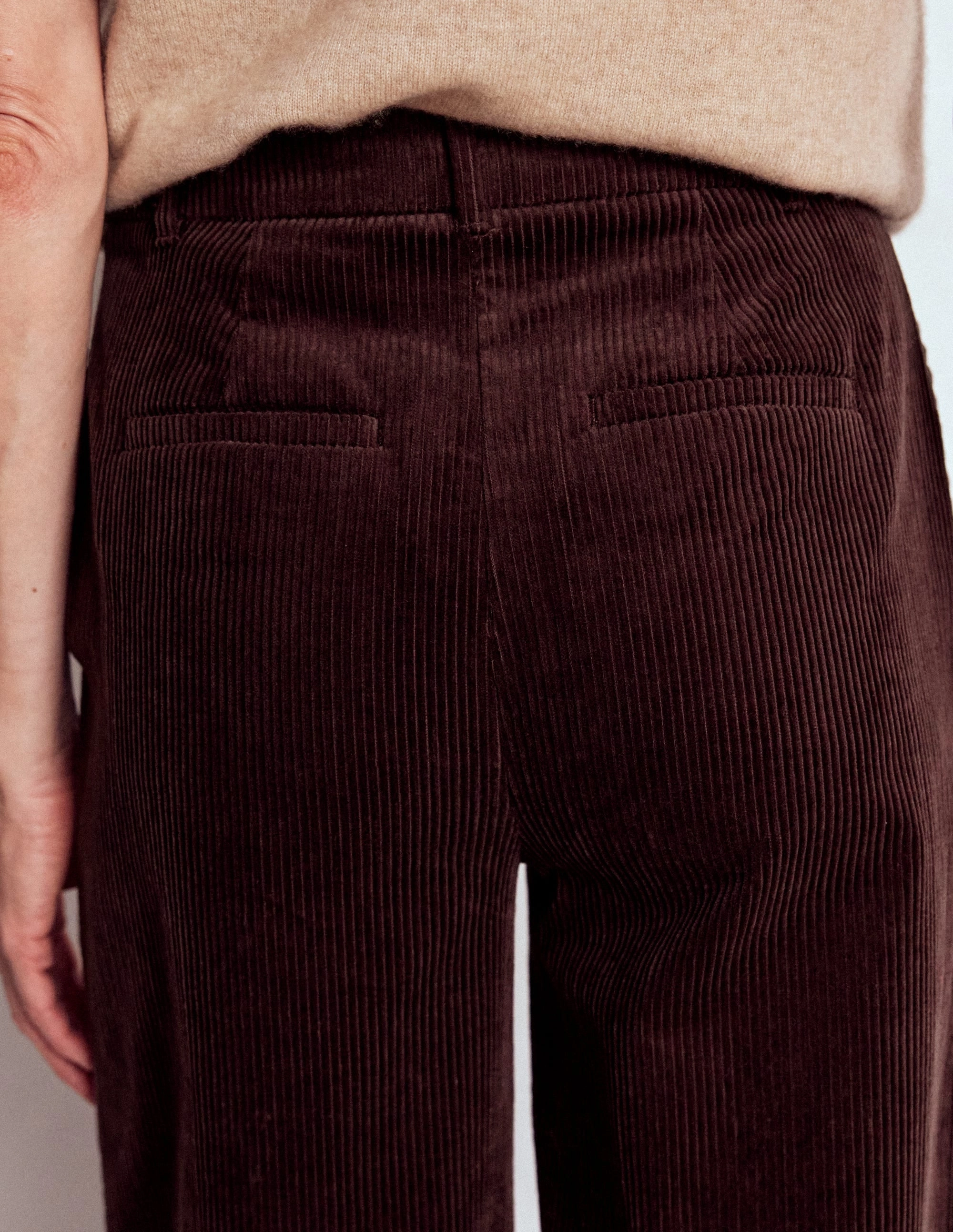 Belgravia Cord Trousers-Deep Aubergine Durable Comfort Cozy Lining