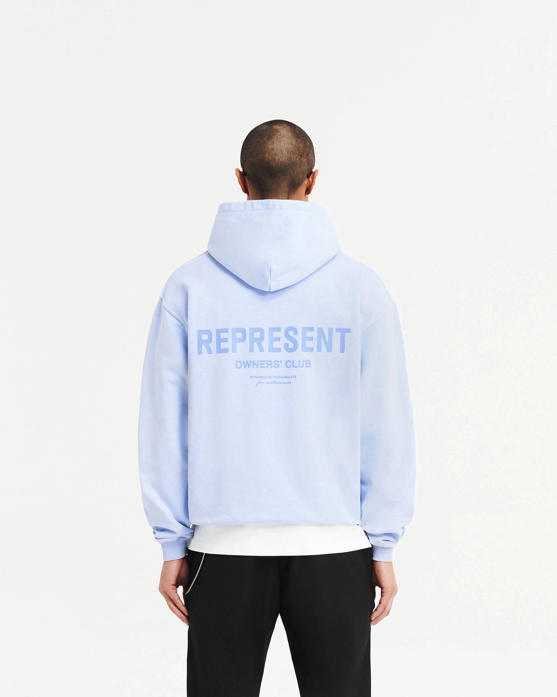 Drawstring Hood windproof Represent Owners Club Hoodie - Vista Blue