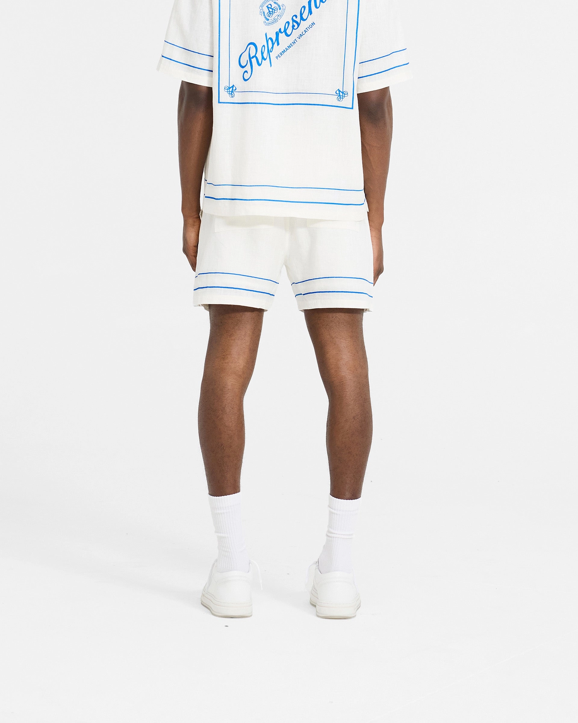 Permanent Vacation Short - Flat White Soft Waistband Effortless Motion