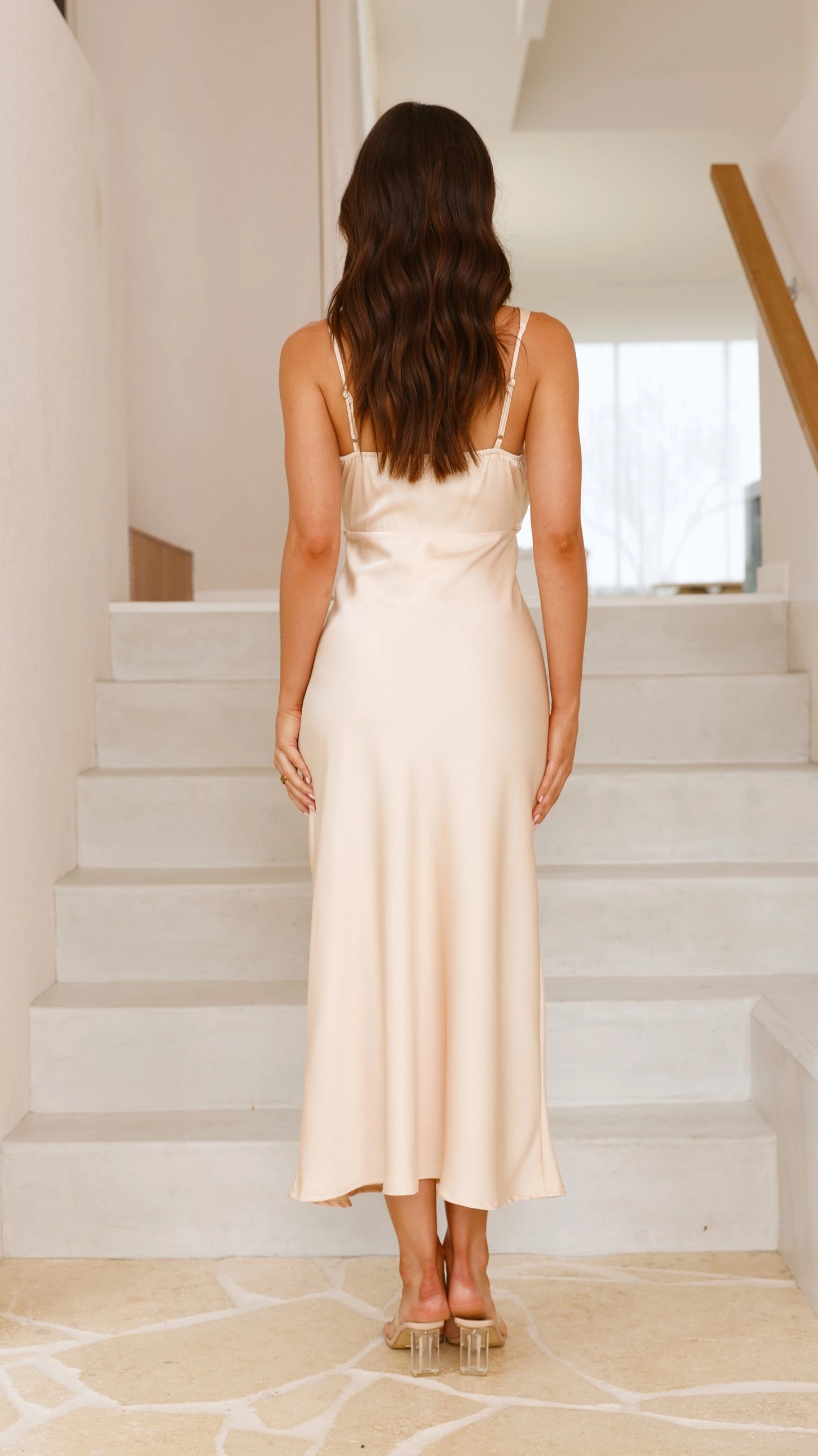 Audrey Maxi Dress - Champagne Gentle Motion Subtle Flex