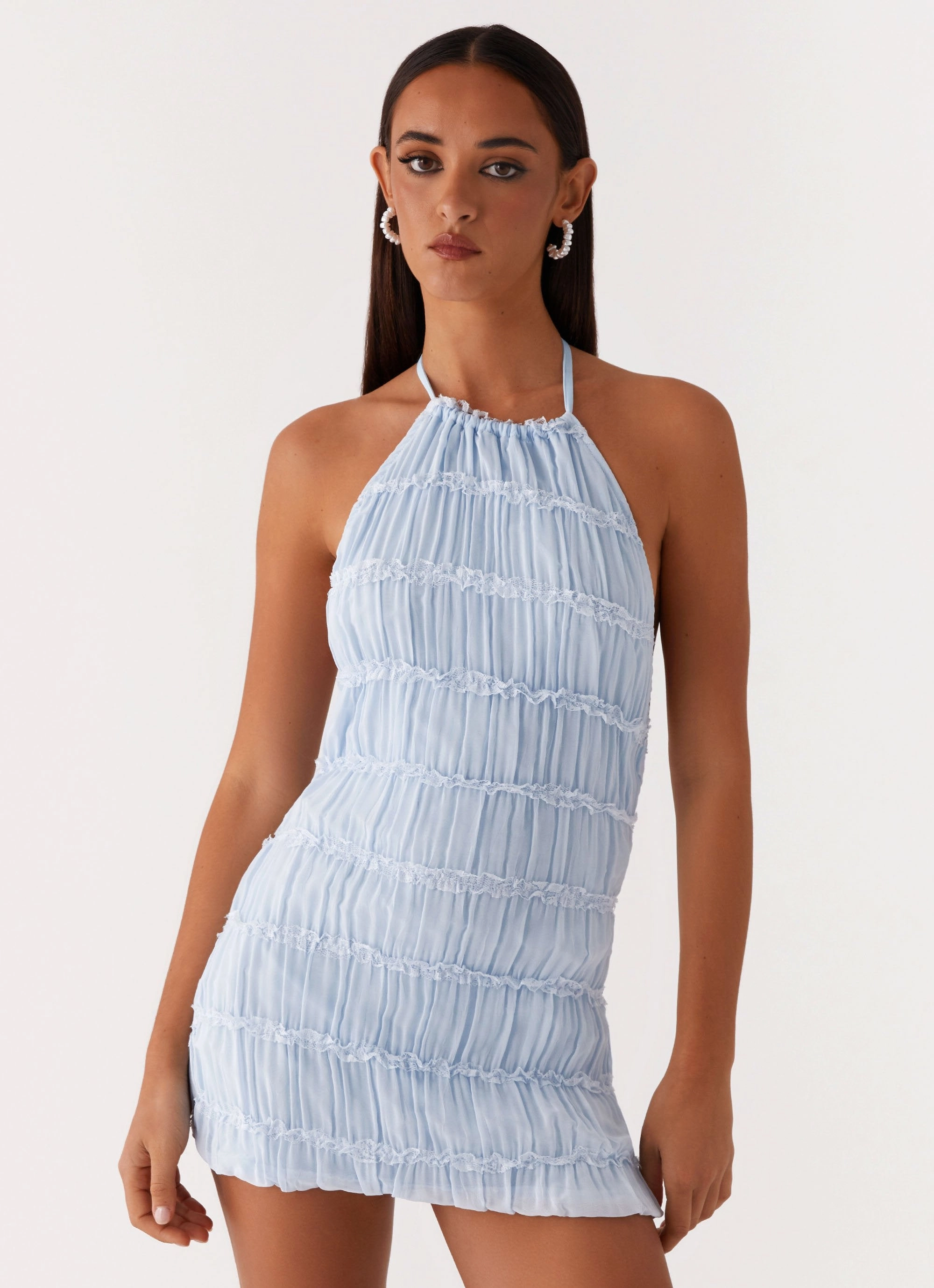 Aullie Mini Dress - Blue Chic Fit Tailored Layers