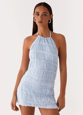 Aullie Mini Dress - Blue Chic Fit Tailored Layers