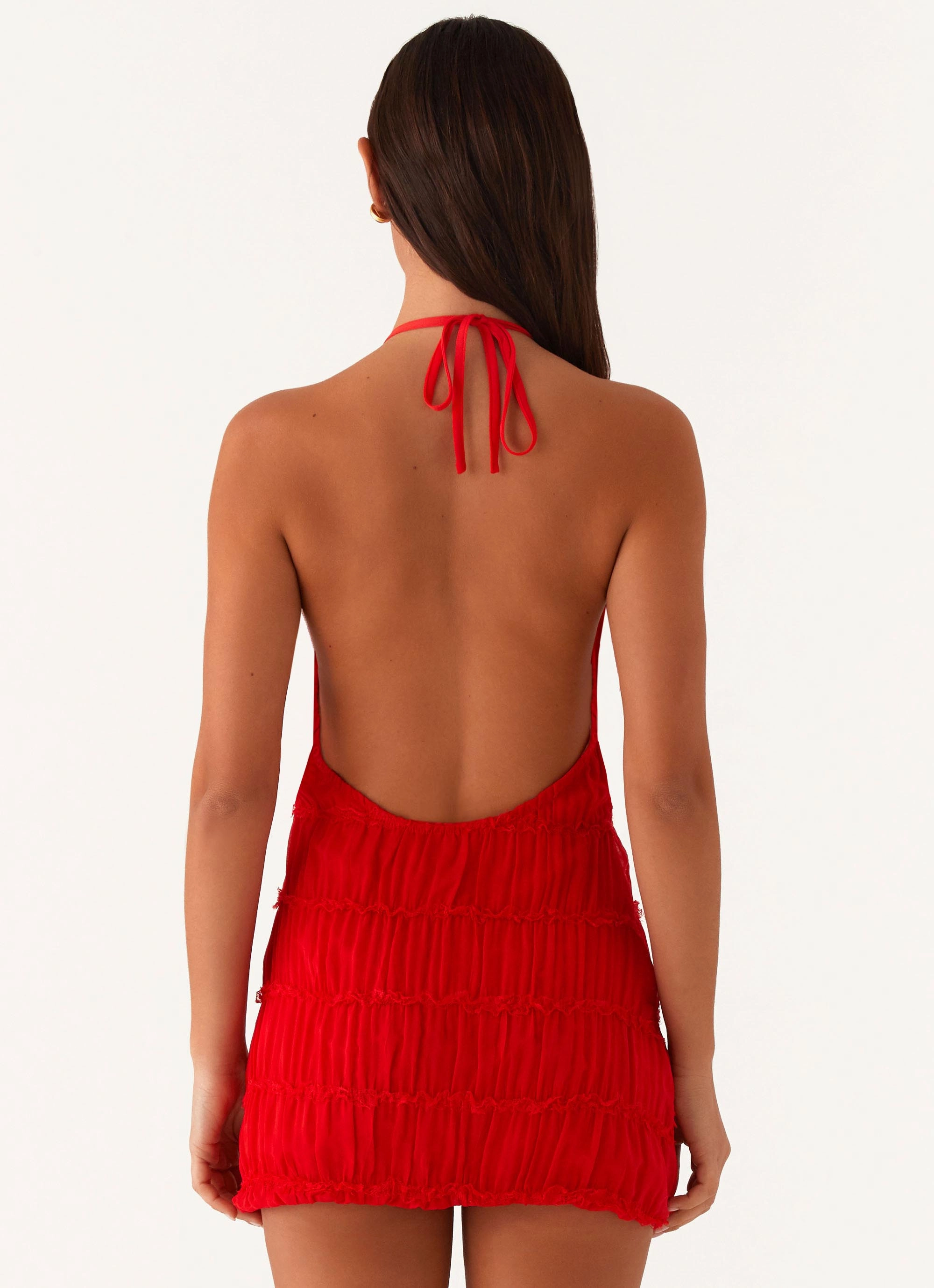 Fall Style Aullie Mini Dress - Red