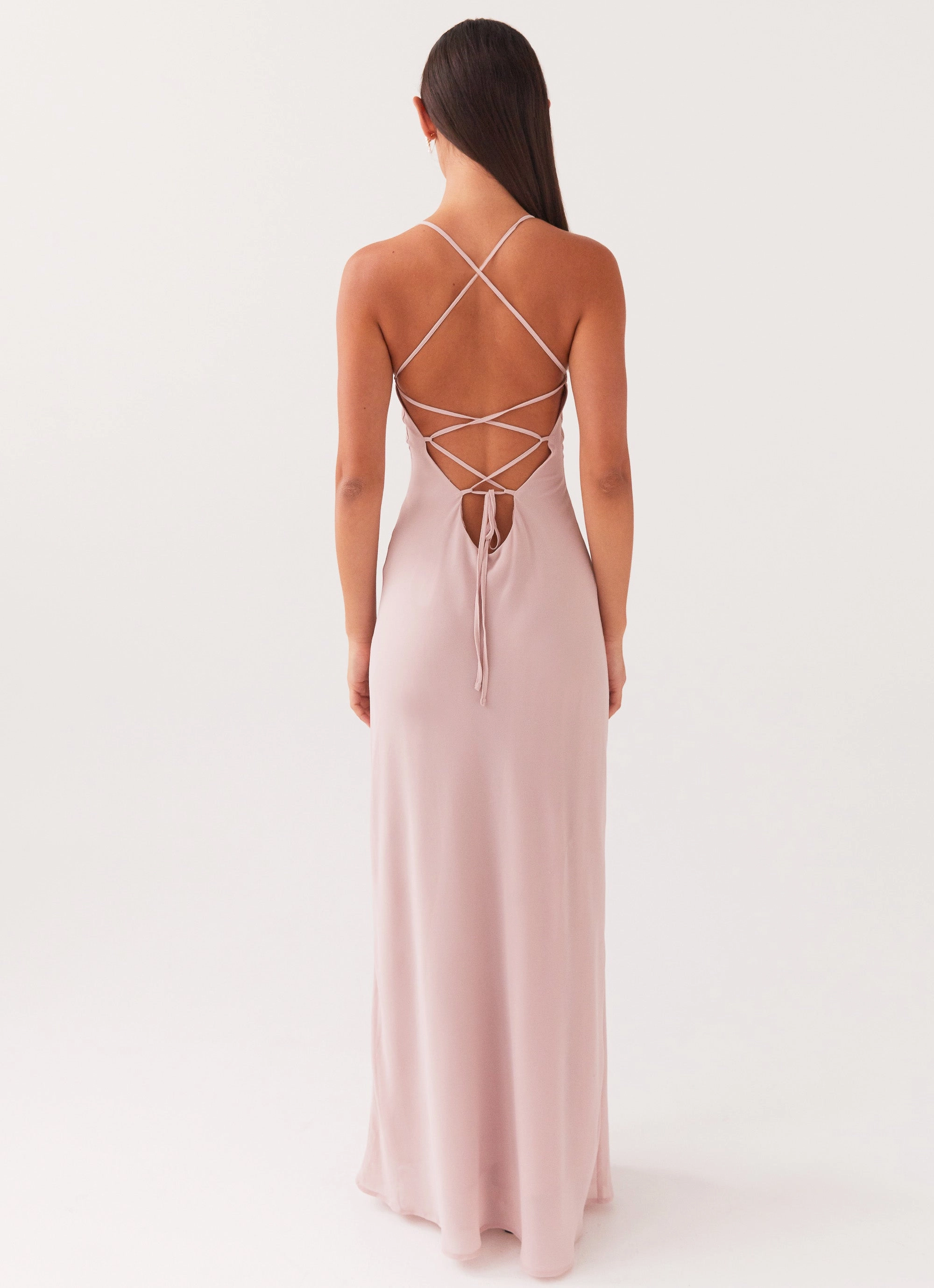 Aveline Maxi Dress - Mauve Shine Skin Petite Chic
