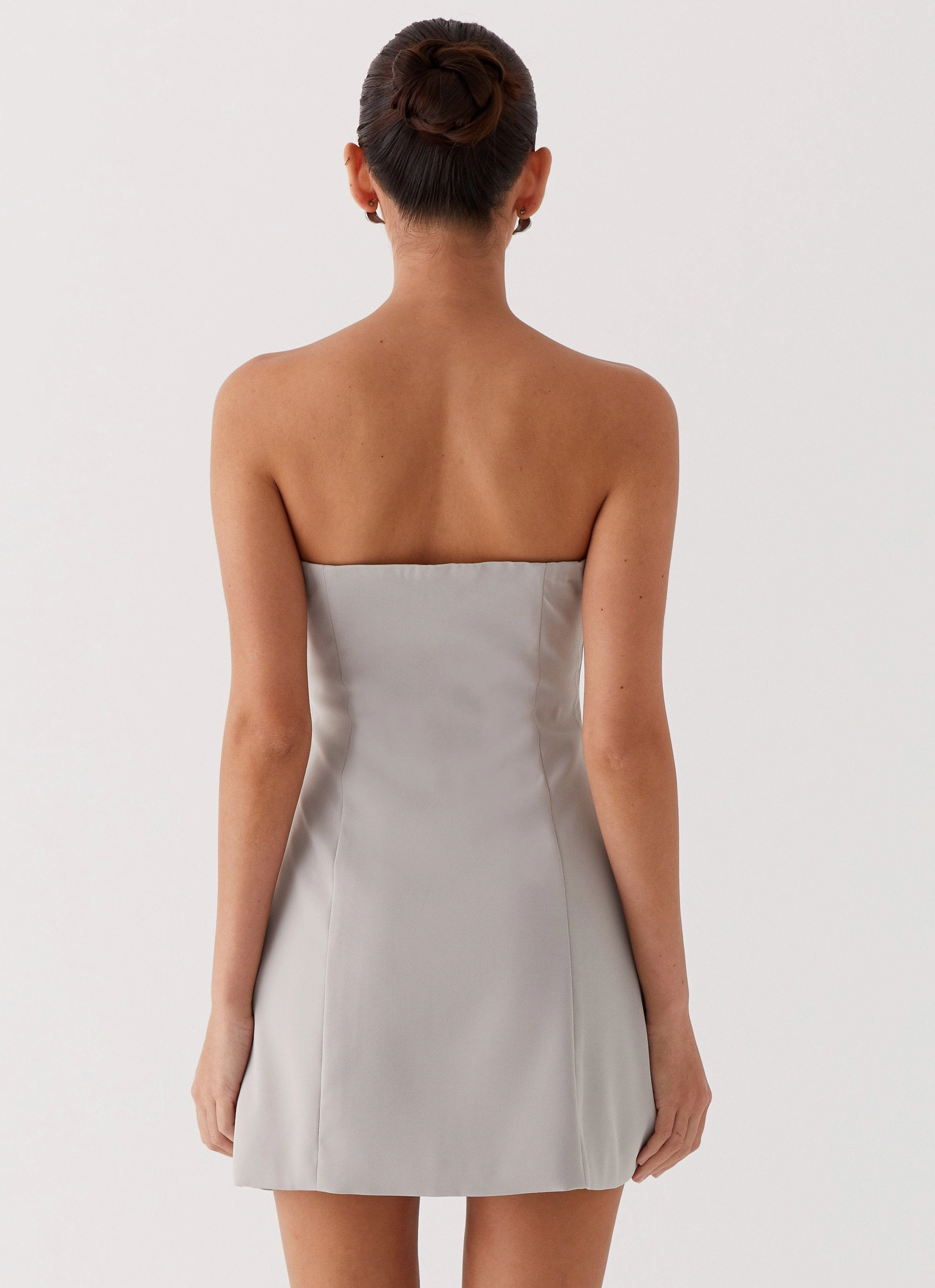 Light Finish Comfort Layer Ayanna Strapless Mini Dress - Grey