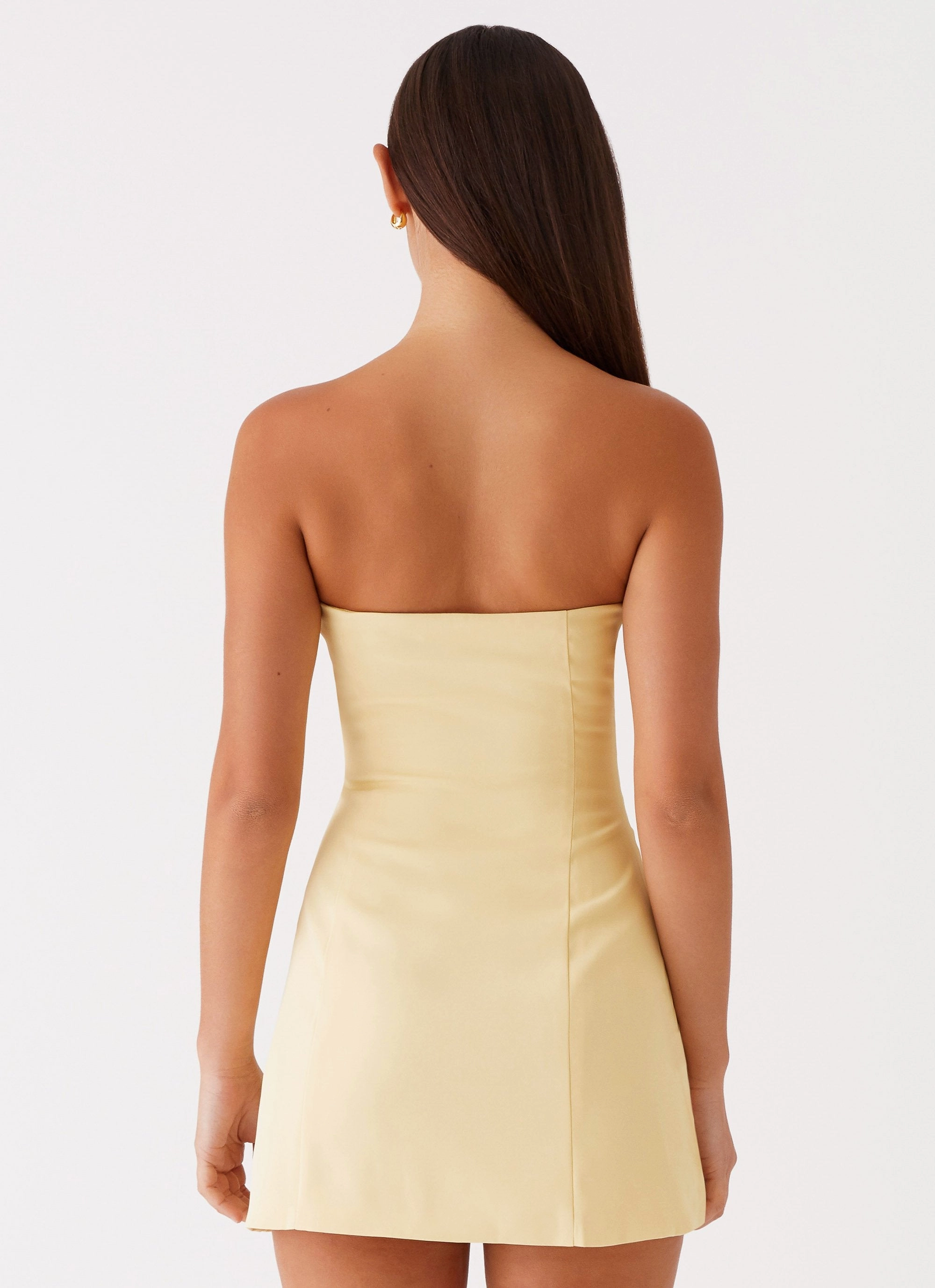 Smile Feel Ayanna Strapless Mini Dress - Yellow