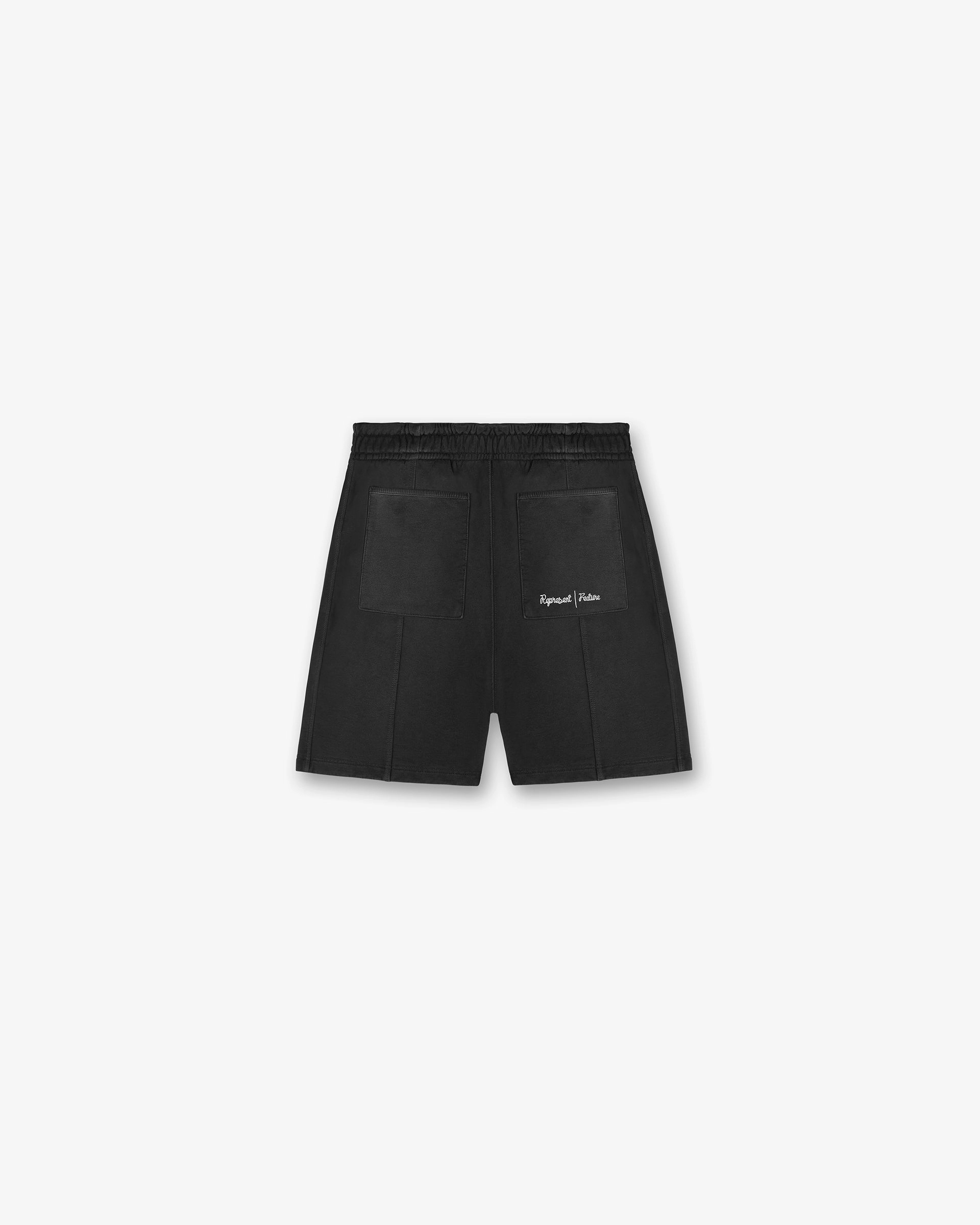 Represent X Feature Sweat Shorts - Stained Black first day of school