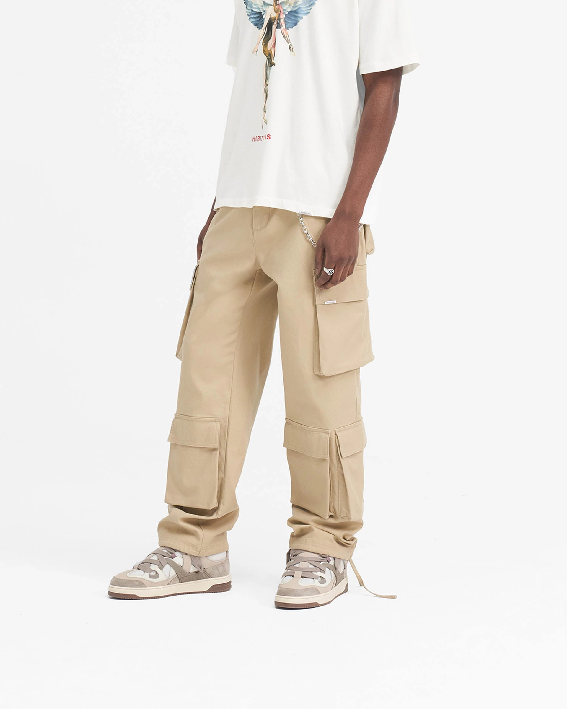 Timeless Appeal Breathable Style Baggy Cargo Pant - Sandstone