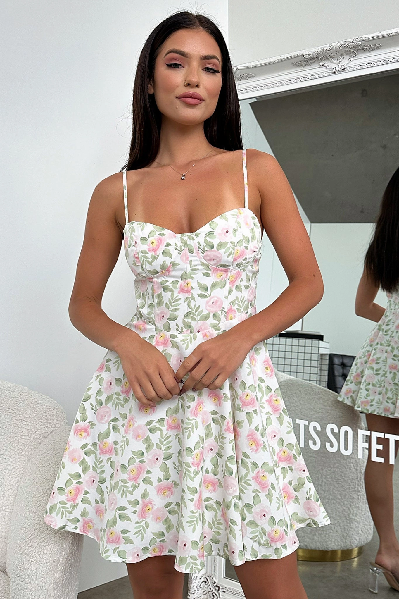 Lazy Pick Subtle Finish Kiera Dress - Pink Floral