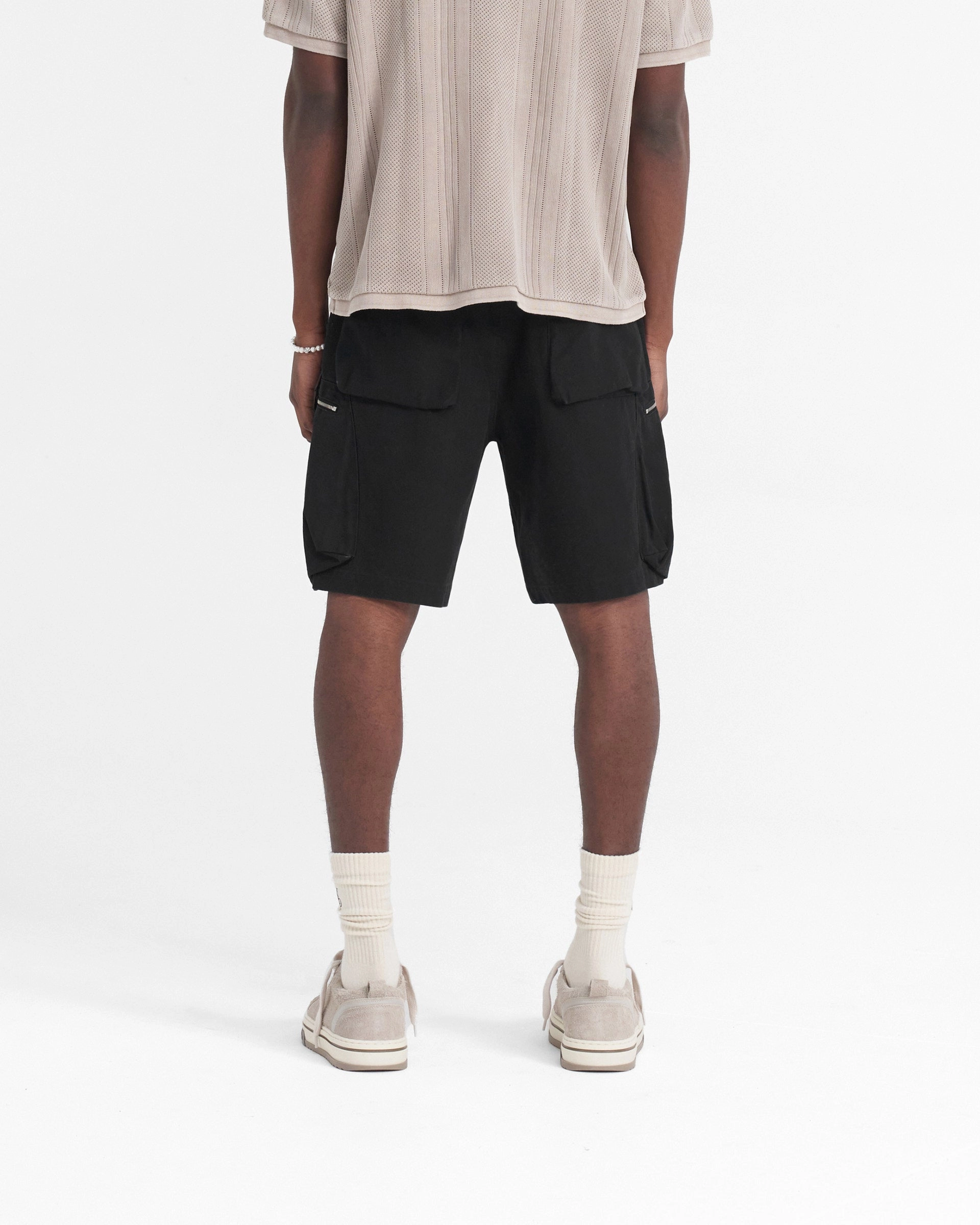 Workshop Short - Black Flexible Fabric Water - repellent