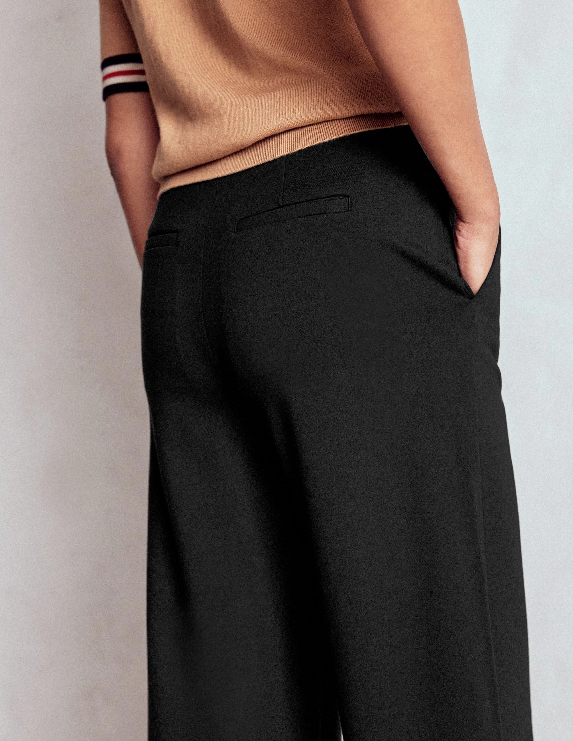 Belgravia Ponte Crop Trousers-BLACK Comfort Base