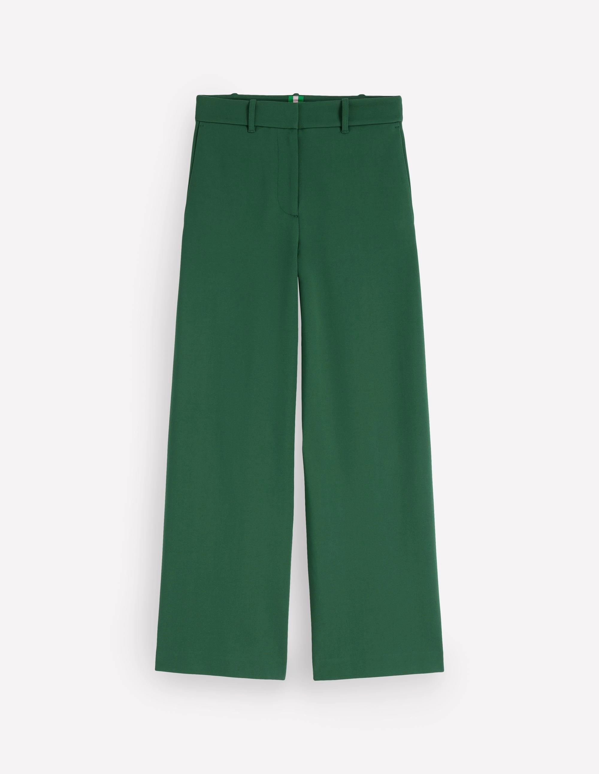 Machine washable Cozy Comfort Belgravia Ponte Crop Trousers-Hunter Green