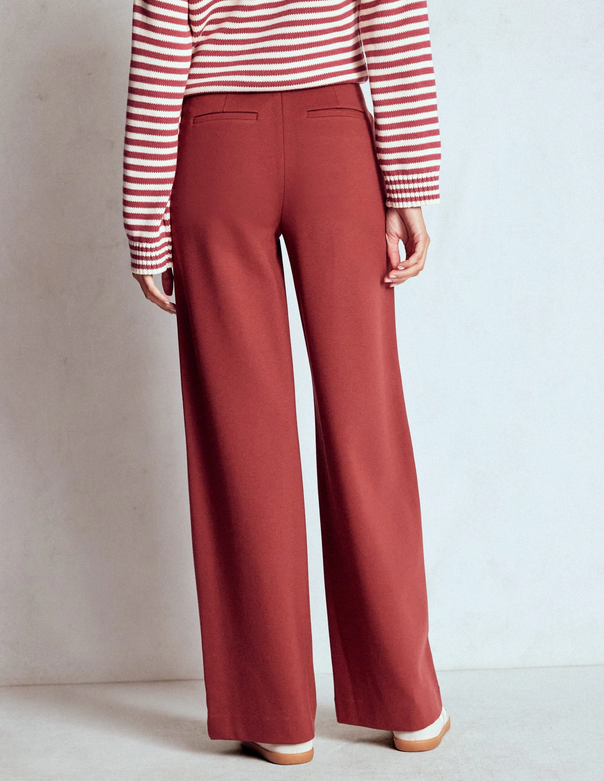 Full Flex Belgravia Ponte Trousers-Chestnut