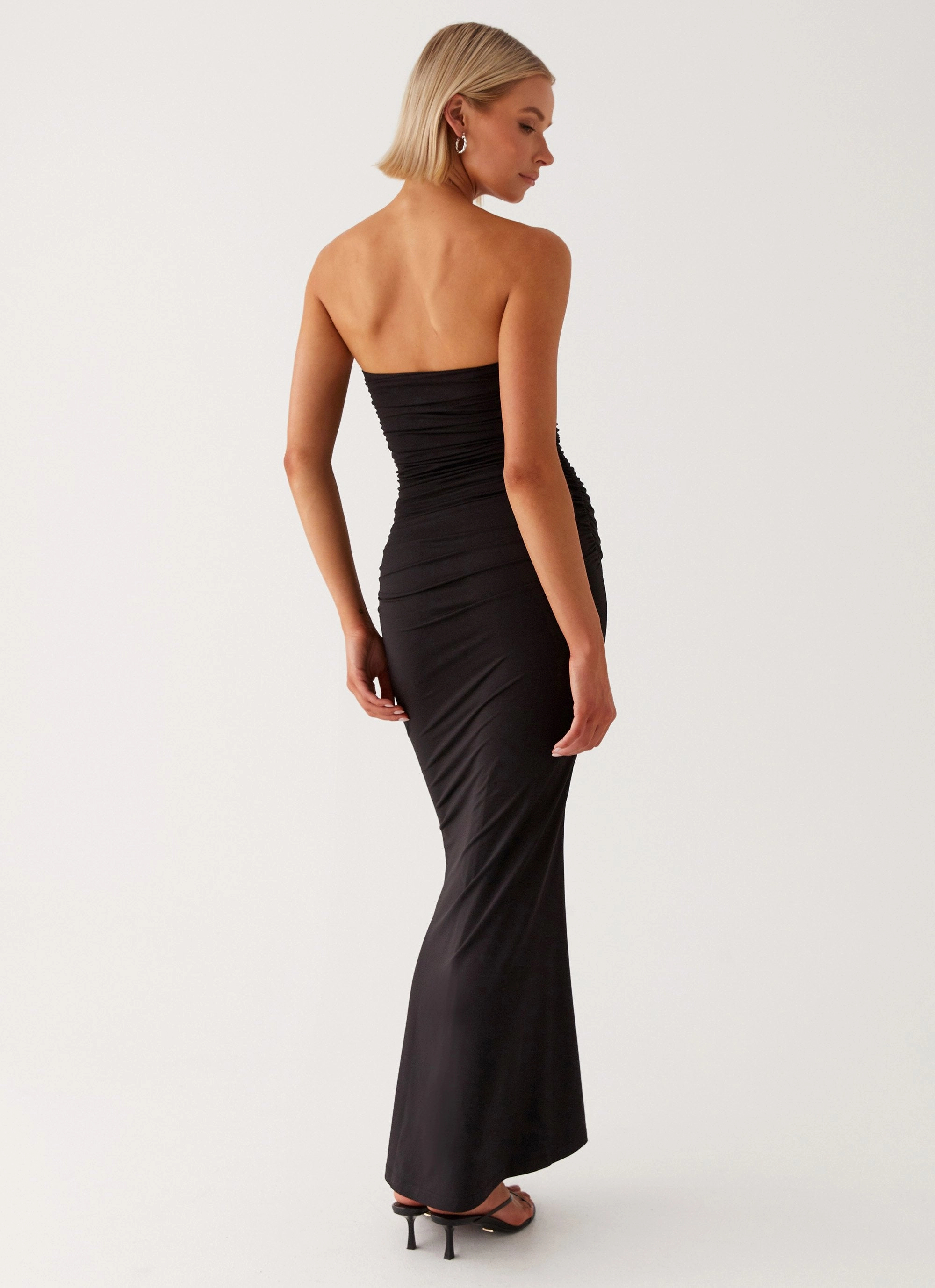 Rudy Maxi Dress - Black Luxe Touch Comfortable Silhouette