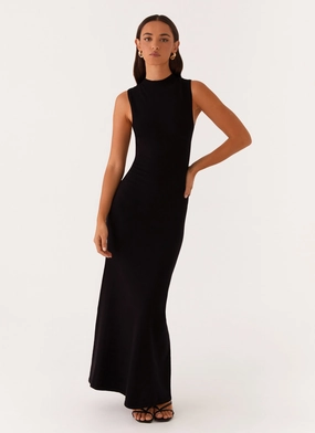 Prove It Knit Maxi Dress - Black Lunch Date