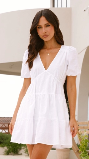 Statement Mood Billie Mini Dress - White