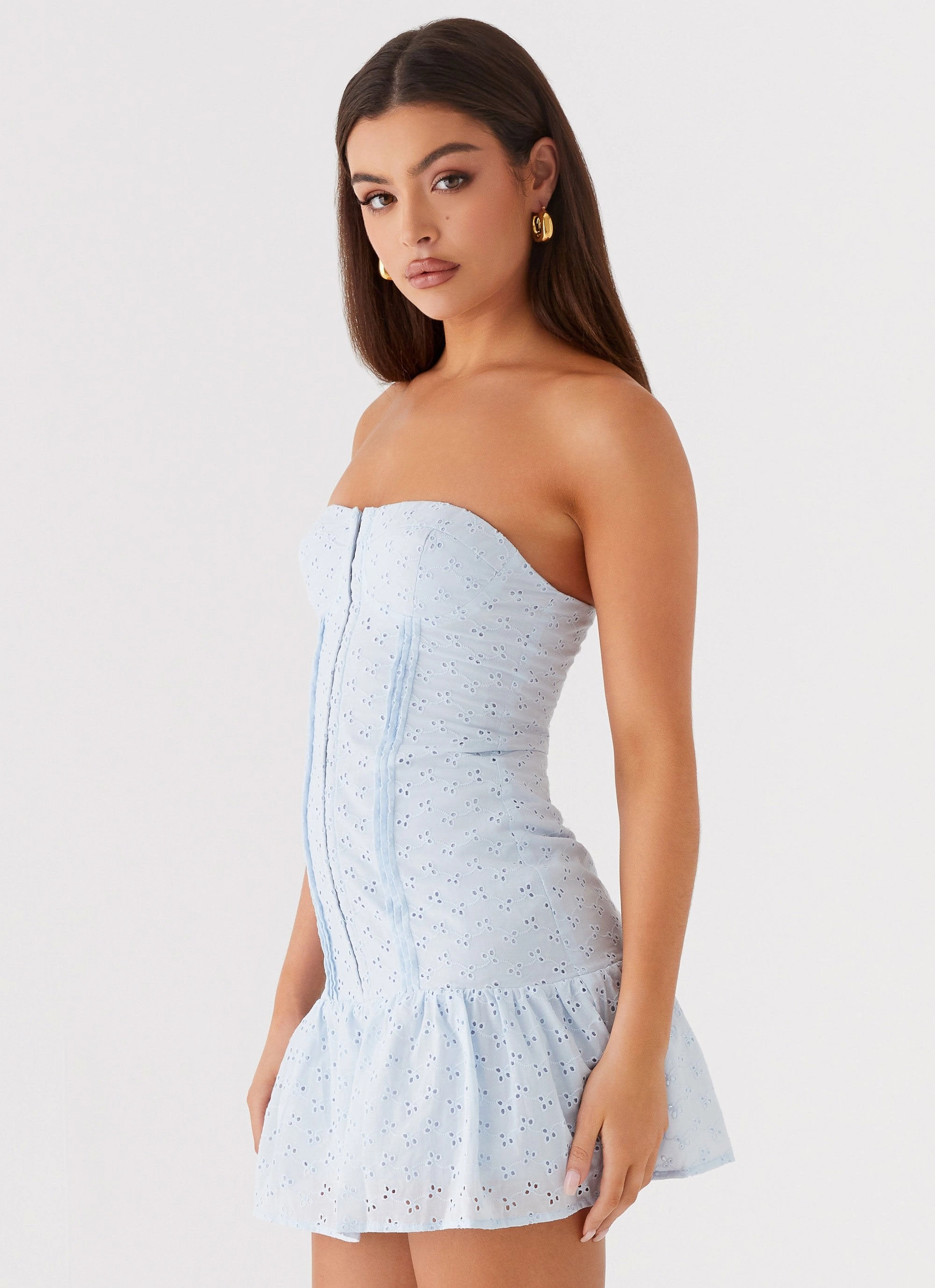 Bloomsbury Bustier Mini Dress - Blue Outfit Boost