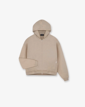 Initial Boxy Zip Through Hoodie - Dune Active Stretch rollerblade wear