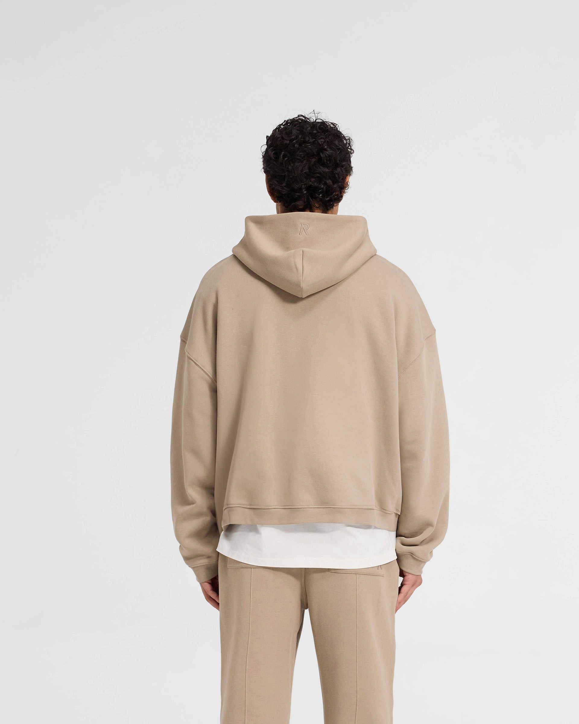 Initial Boxy Zip Through Hoodie - Dune Breathable wear