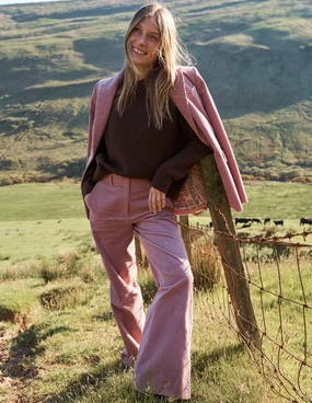 Clean Lines TapedSeamConstruction Woodbridge Cord Blazer-Blushing Rose