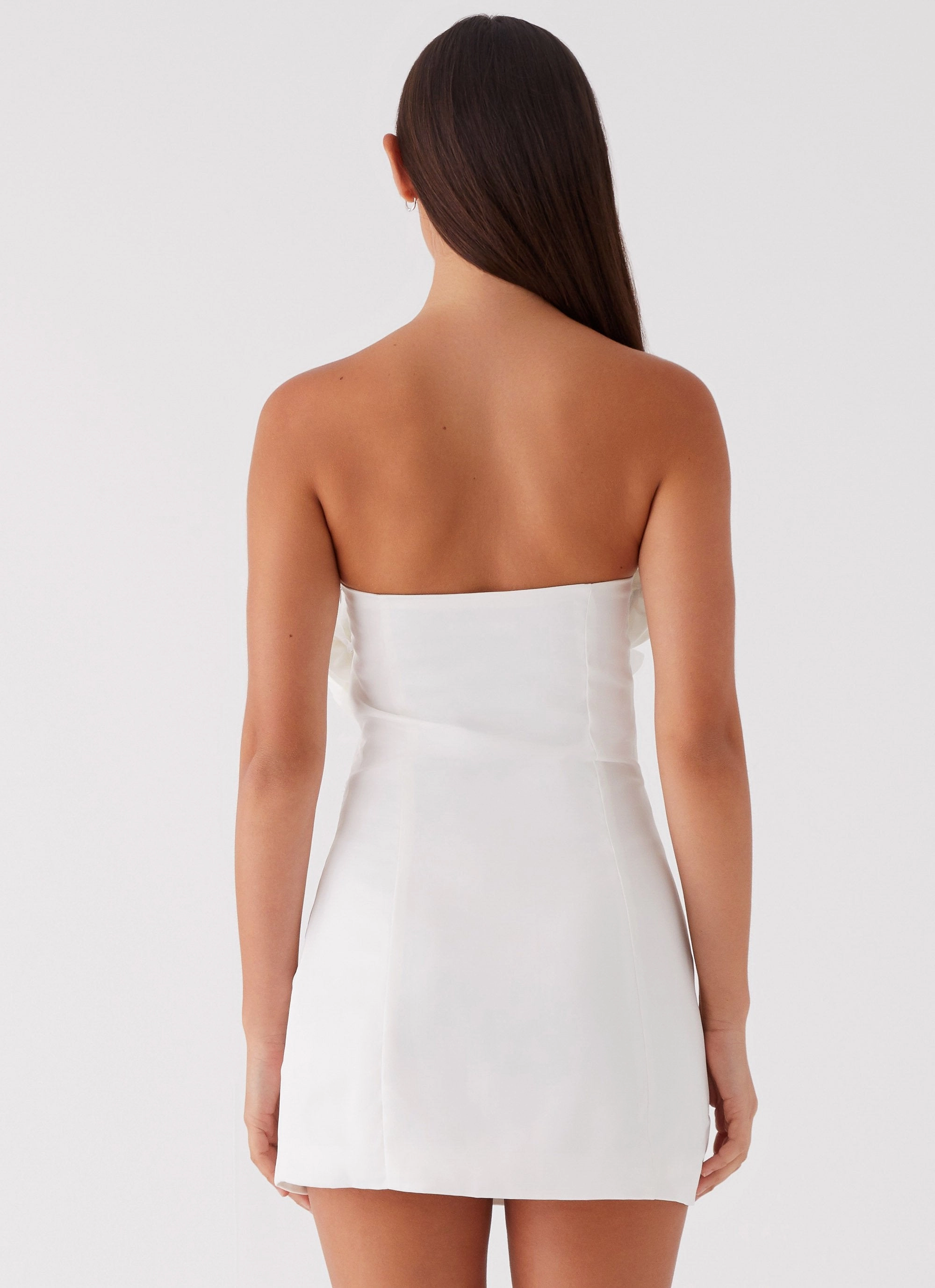 Relaxing Style Breathable wear Bouquet Dream Mini Dress - White