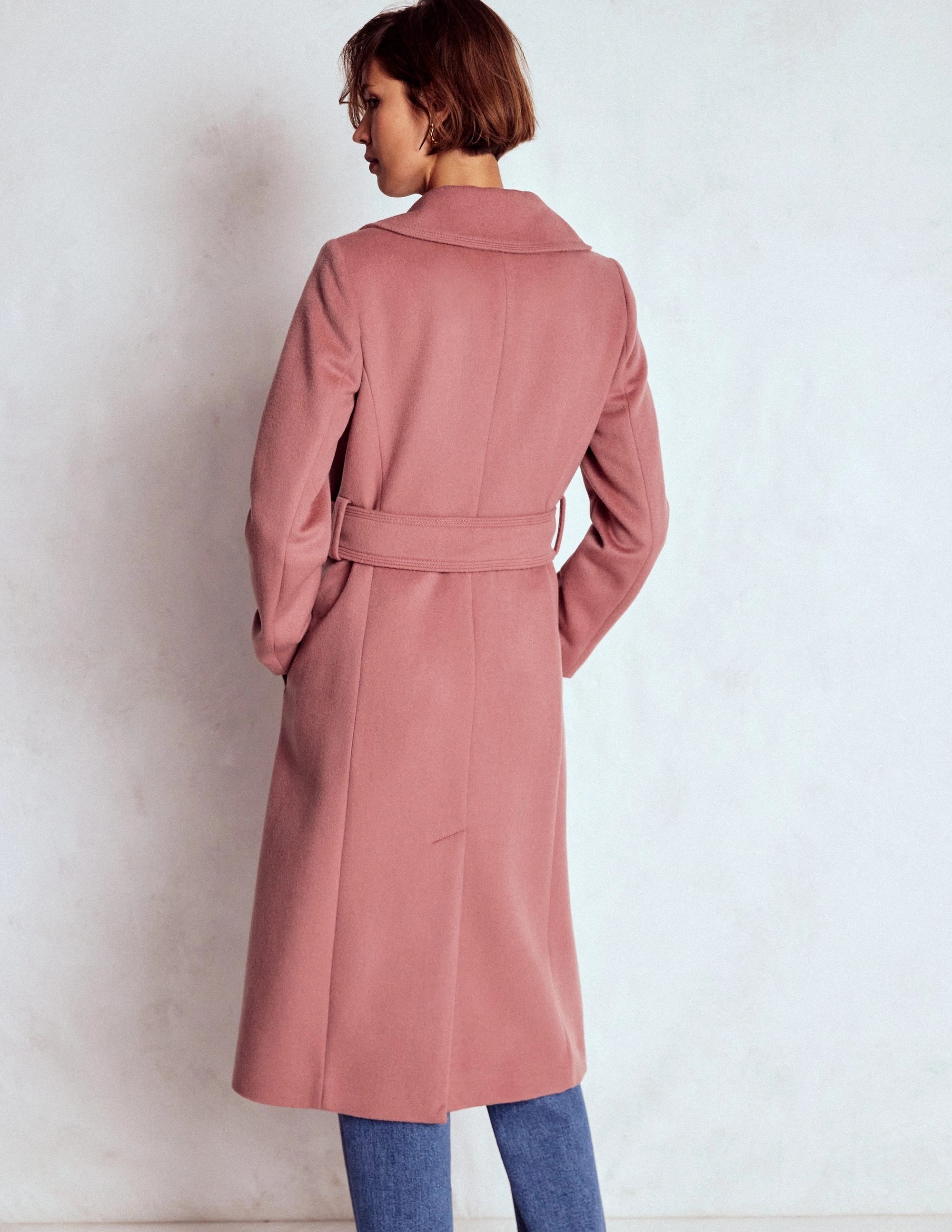 Bow Front Coat-Dusty Pink Ventilated Back Reflective accents