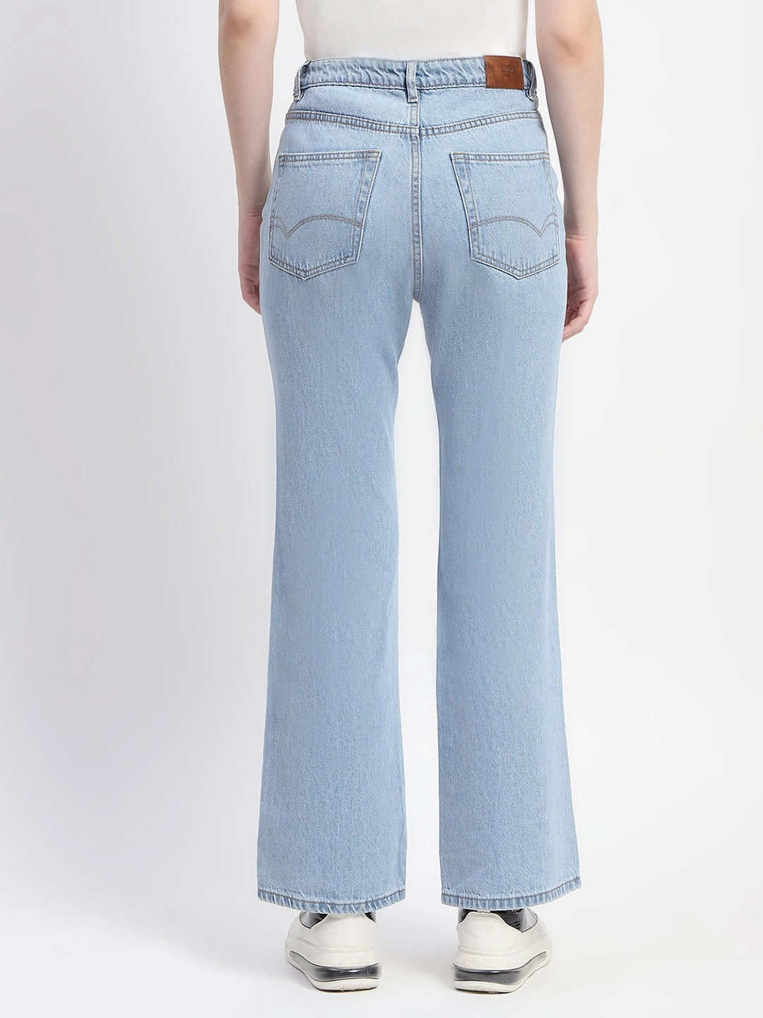 Madame Ice Blue Ripped Flared Denim Vintage Lover Loose Timeless Cut