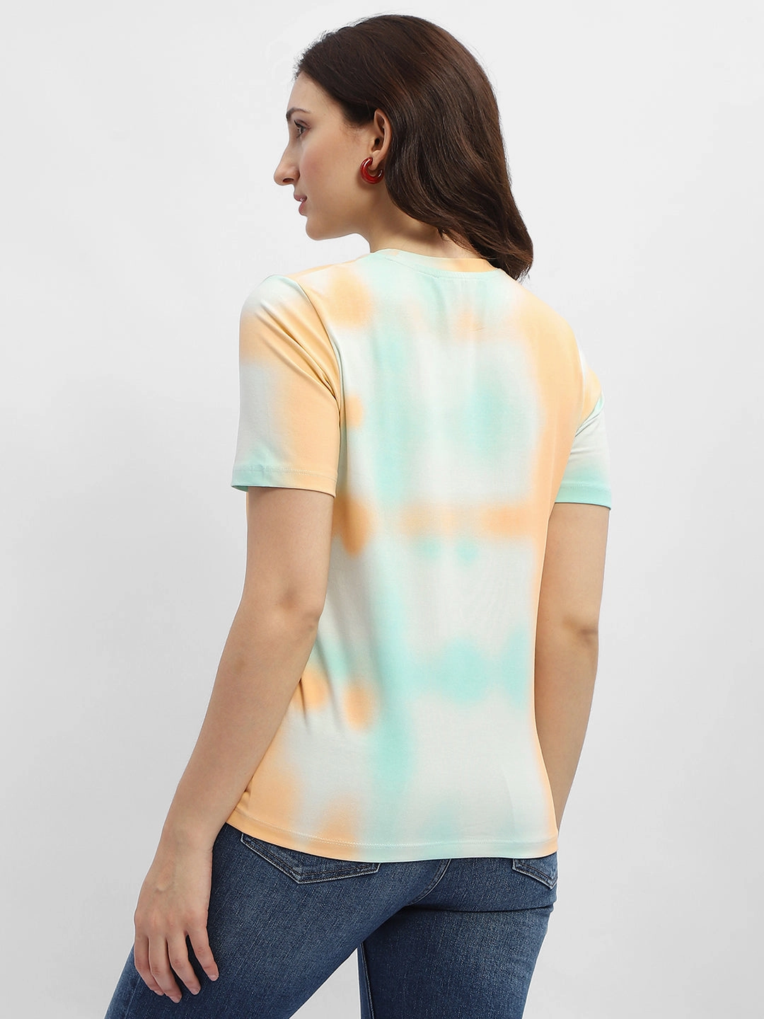 Madame Tie-Dye Orange Cotton T-Shirt Chic Vibes