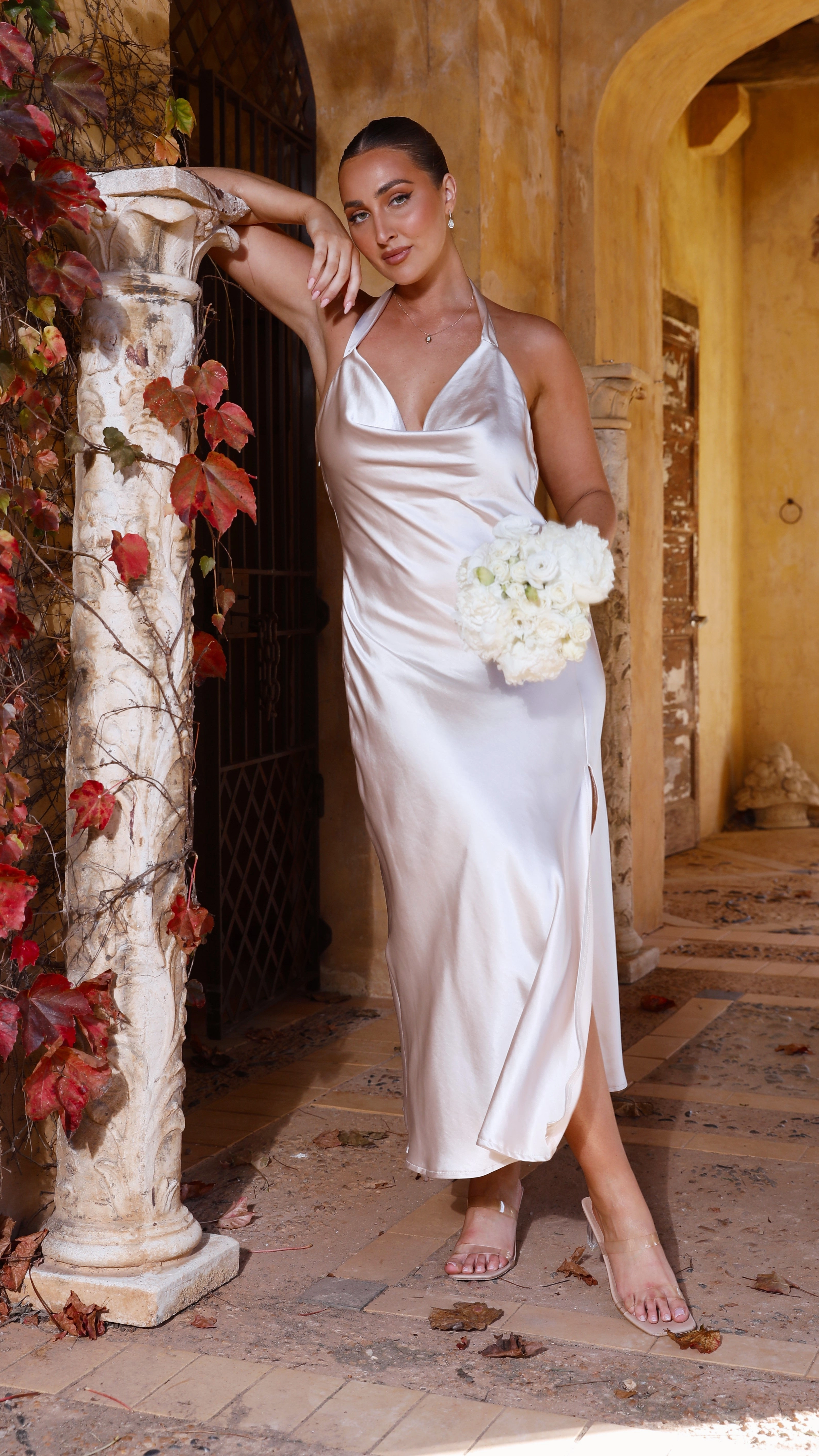 Sian Maxi Dress - Champagne Smart and Polished